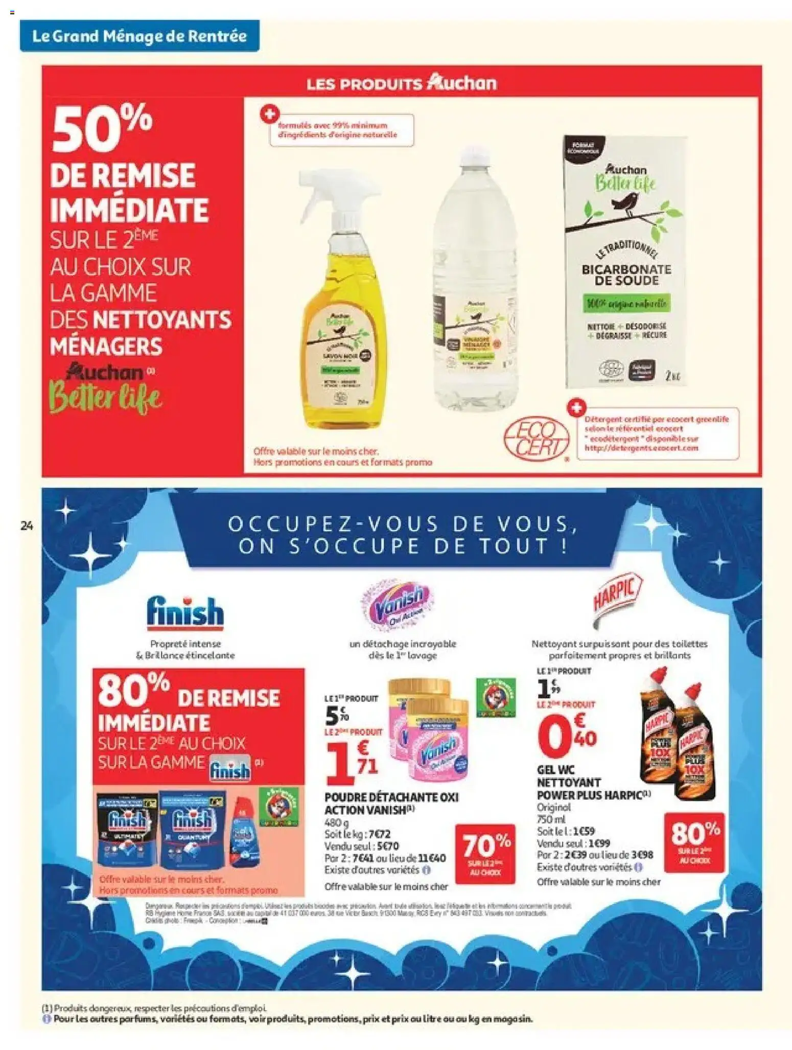 {H1} | Page: 24 | Produits: Désodorisant, Savon, Détergent, Bicarbonate de soude