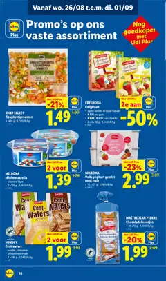 MILBONA Volle yoghurt gemixt rood fruit, 12 x 125 g - Voorbeeld van een folder van Lidl, geldig van 24/08/2026 | Pagina: 16