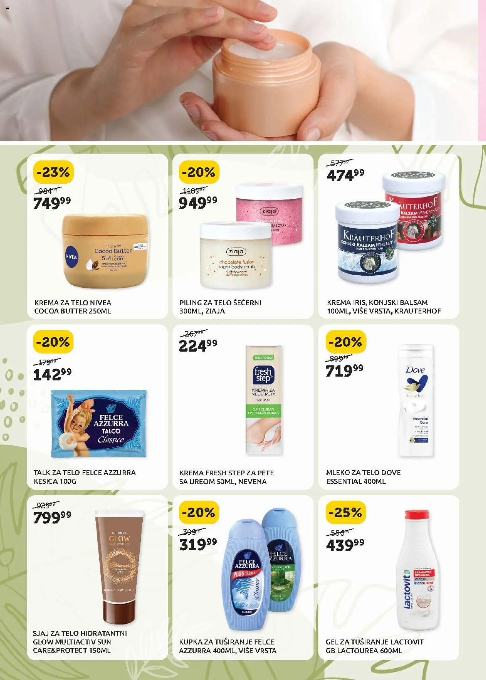 SuperVERO katalog - važi od 07.05.2026 | Strana: 10 | Proizvode: Balzam, Piling, Krema za telo, Felce azzurra