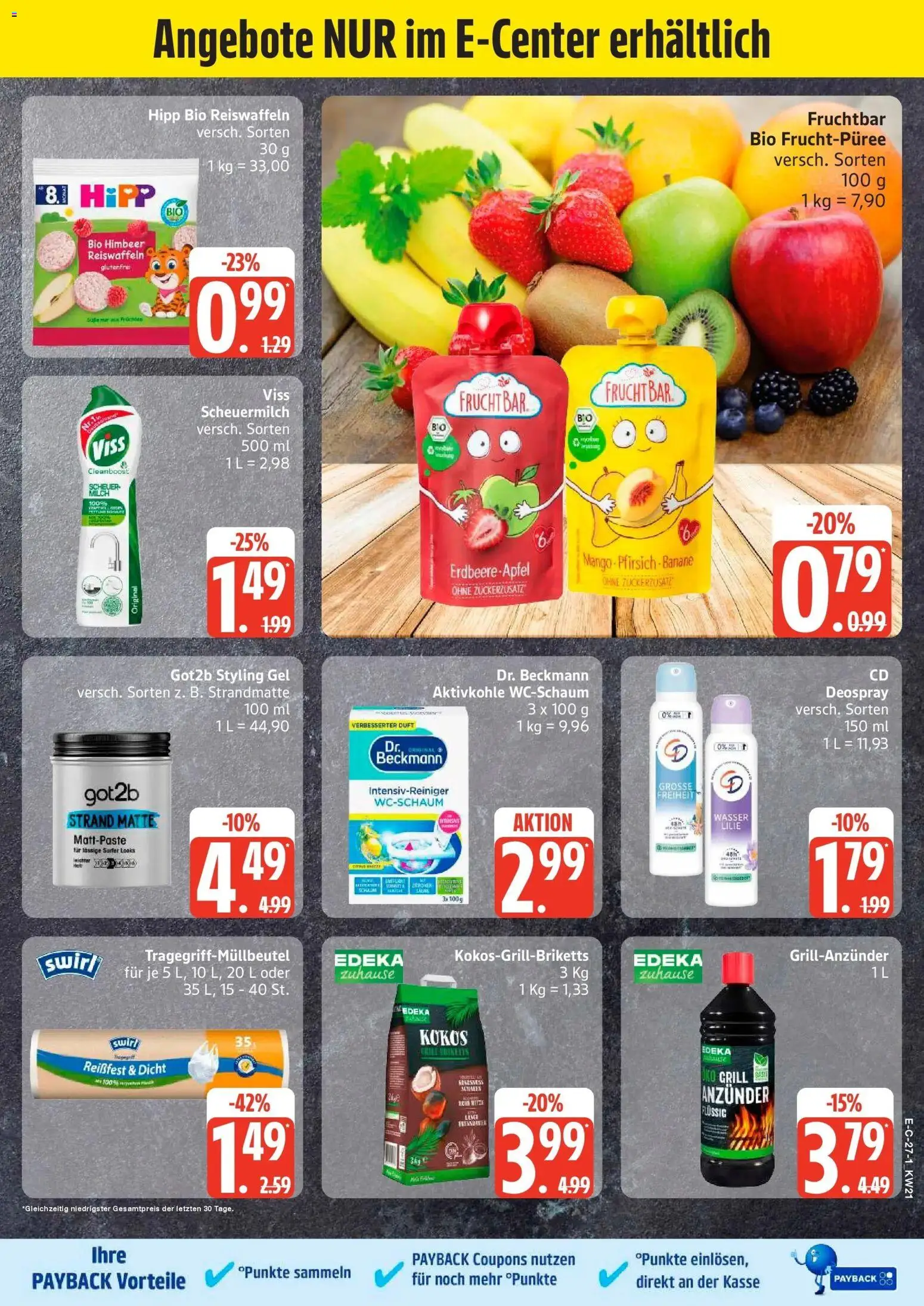 Edeka Prospekt Stralsund – gültig ab 17.05.2026 | Seite: 29 | Produkte: Äpfel, Wasser, Mango, Pfirsich