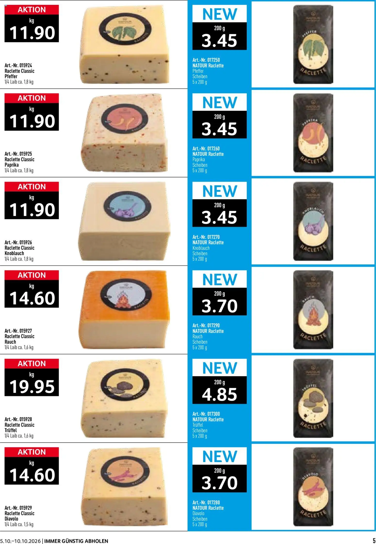 Prodega aktionen Fondue/Raclette – gültig ab 05.10.2026 | Seite: 5 | Produkte: Paprika, Knoblauch, Pfeffer, Raclette