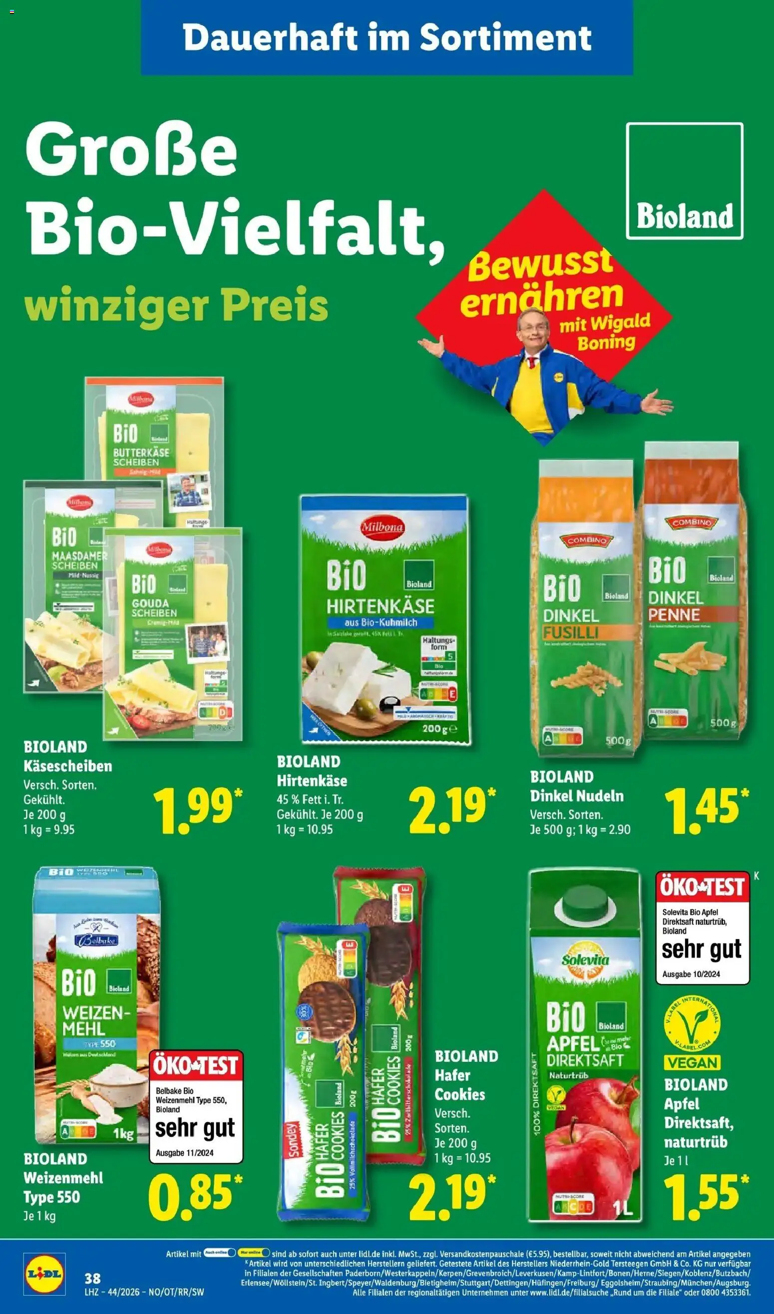Lidl Prospekt Zülpich (ab 26.10.2026) zum Blättern » Angebote | Seite: 62 | Produkte: Gouda, Weizenmehl, Pasta, Nudeln