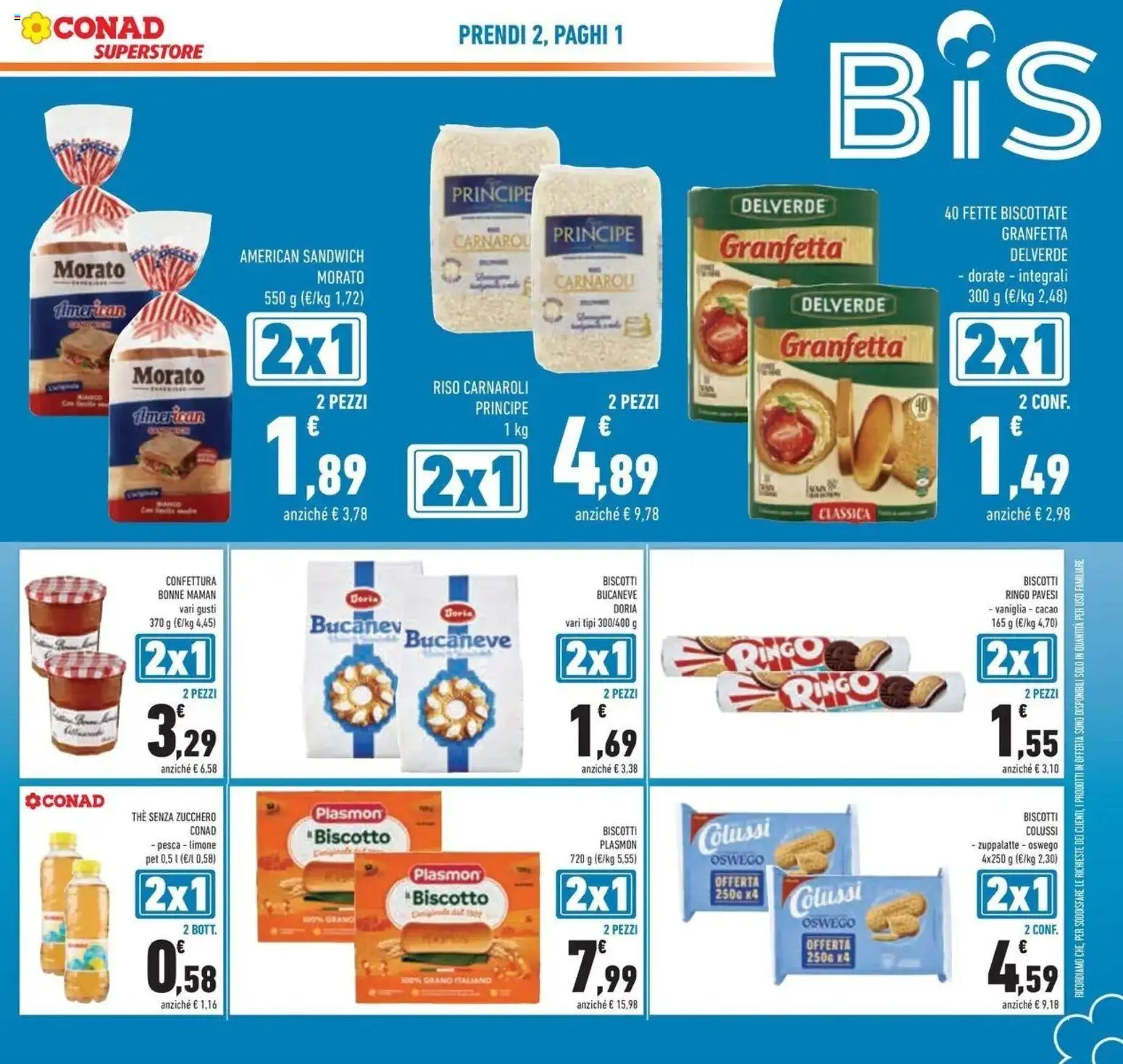 Volantino Conad del 07/10/2026 | Pagina: 15 | Prodotti: Riso, Zucchero, Limone, Fette biscottate