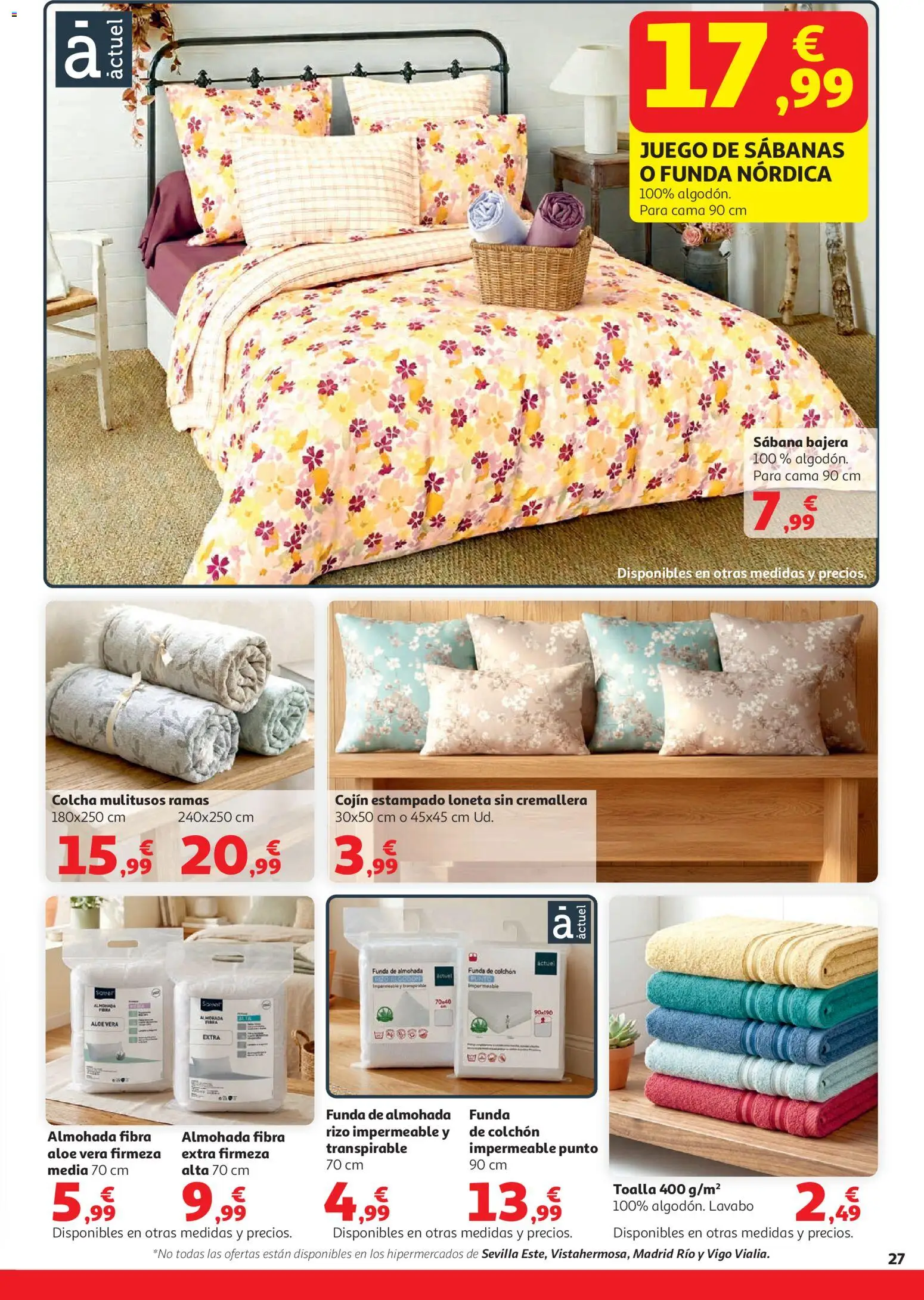 Alcampo  HG Unico Mad │ válido desde el 07.04.2026 | Página: 35 | Productos: Cama, Almohada, Colcha, Lavabo