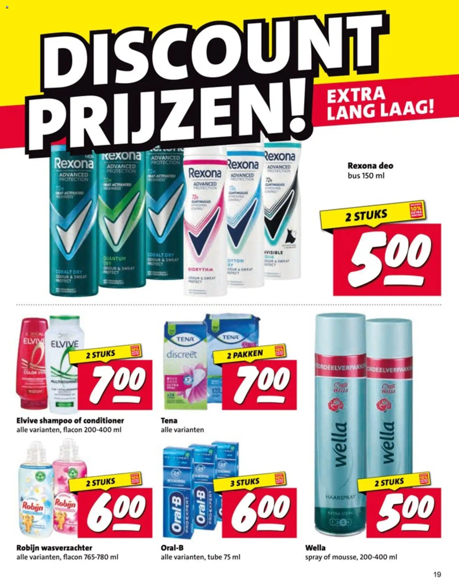 {H1} | Pagina: 19 | Producten: Robijn, Shampoo, Conditioner, Haarspray
