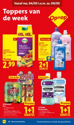 DOUSSY Wasverzachter, Various types of fabric softener. 3 stuks. 3 x 60 wasbeurten - 3 cent per wasbeurt - Voorbeeld van een folder van Lidl, geldig van 04.05.2026 | Pagina: 10