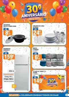 Pré-visualização E.Leclerc folheto Aniversário Bazar Lamego válido de 15/10/2026 | Página: 3 | Produtos: Fritadeira, Frigorífico, Manta