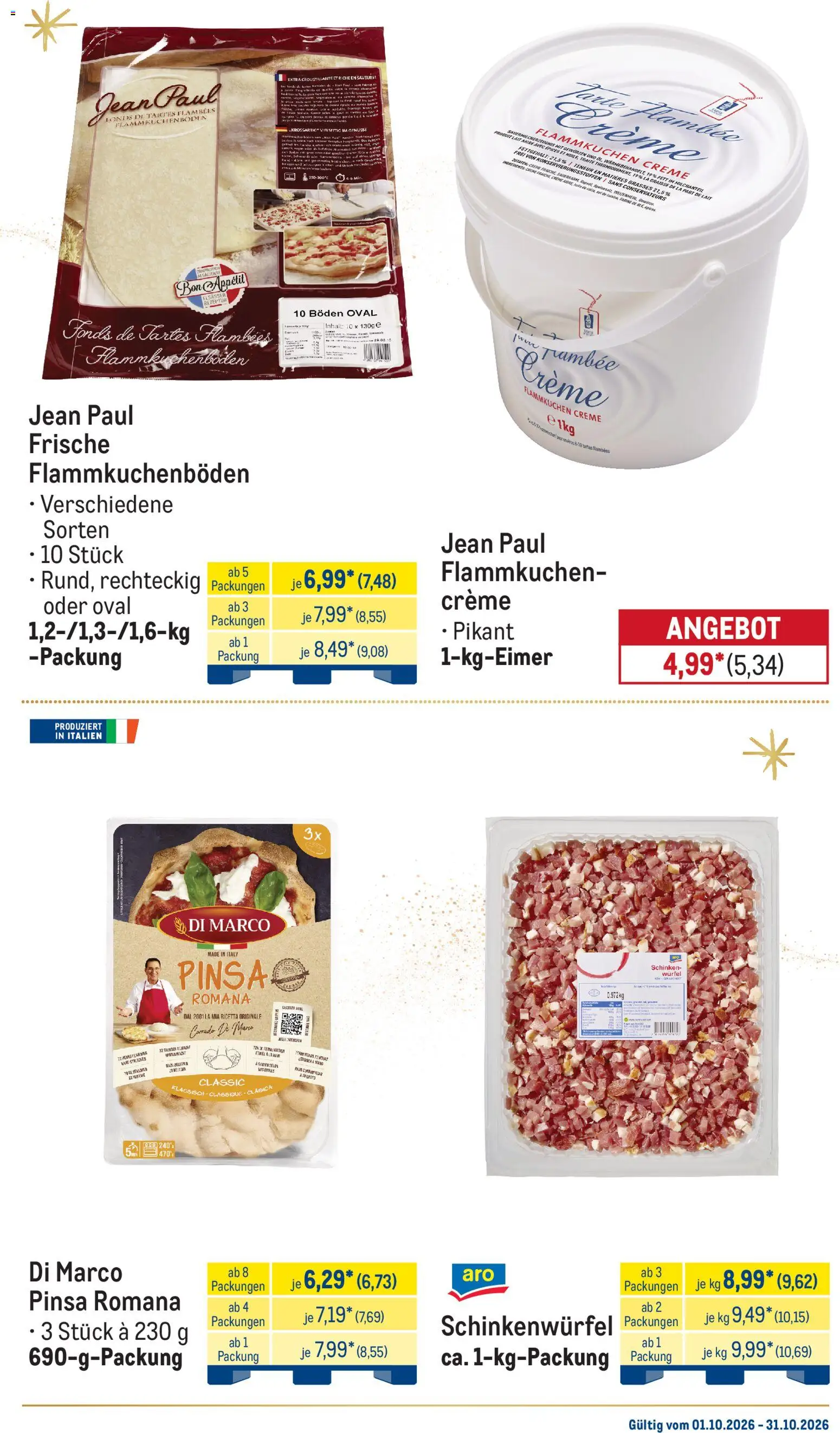 Metro Monats-Menü – gültig ab 01.10.2026 | Seite: 3 | Produkte: Creme, Schinken