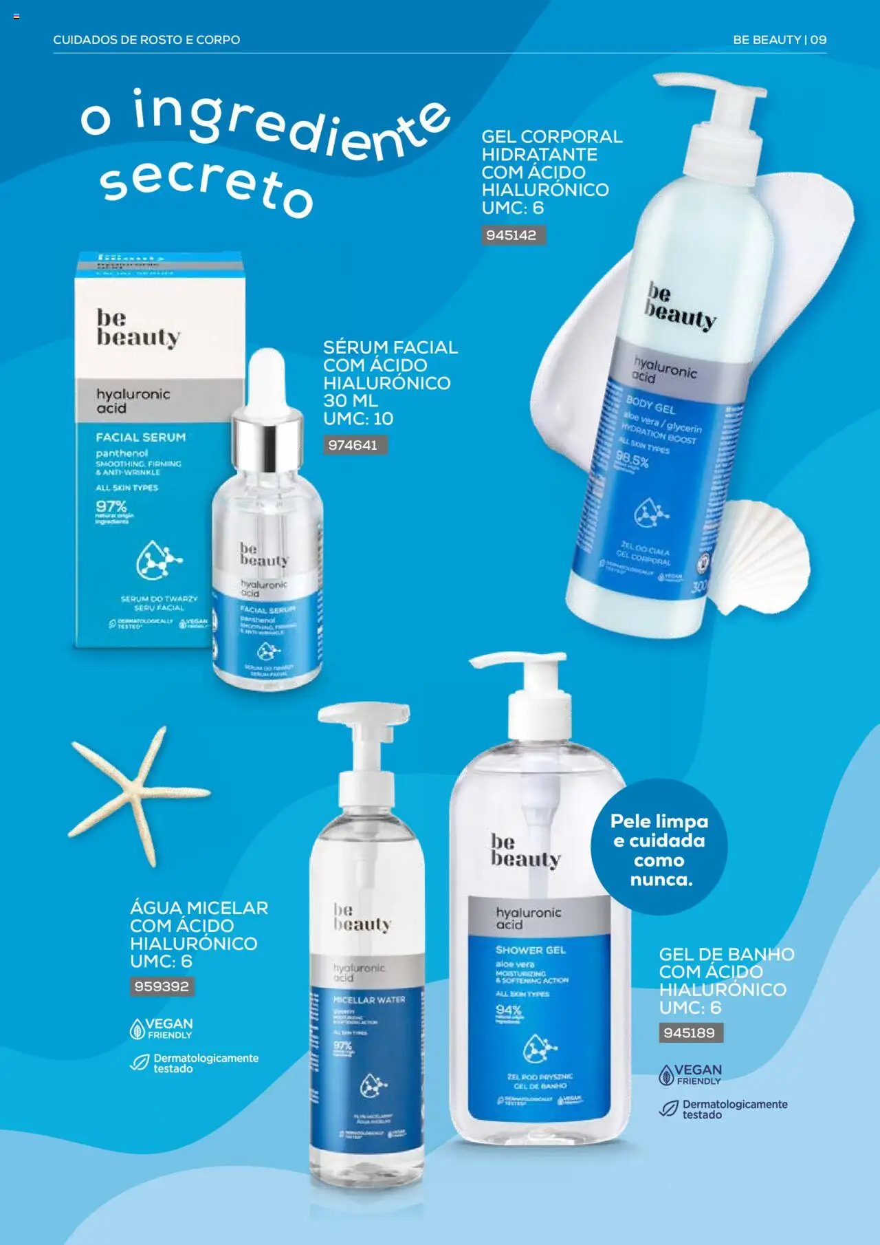 Recheio Be Beauty │ válido de 23/07/2024 | Página: 9 | Produtos: Agua, Água micelar, Gel de banho, Sérum