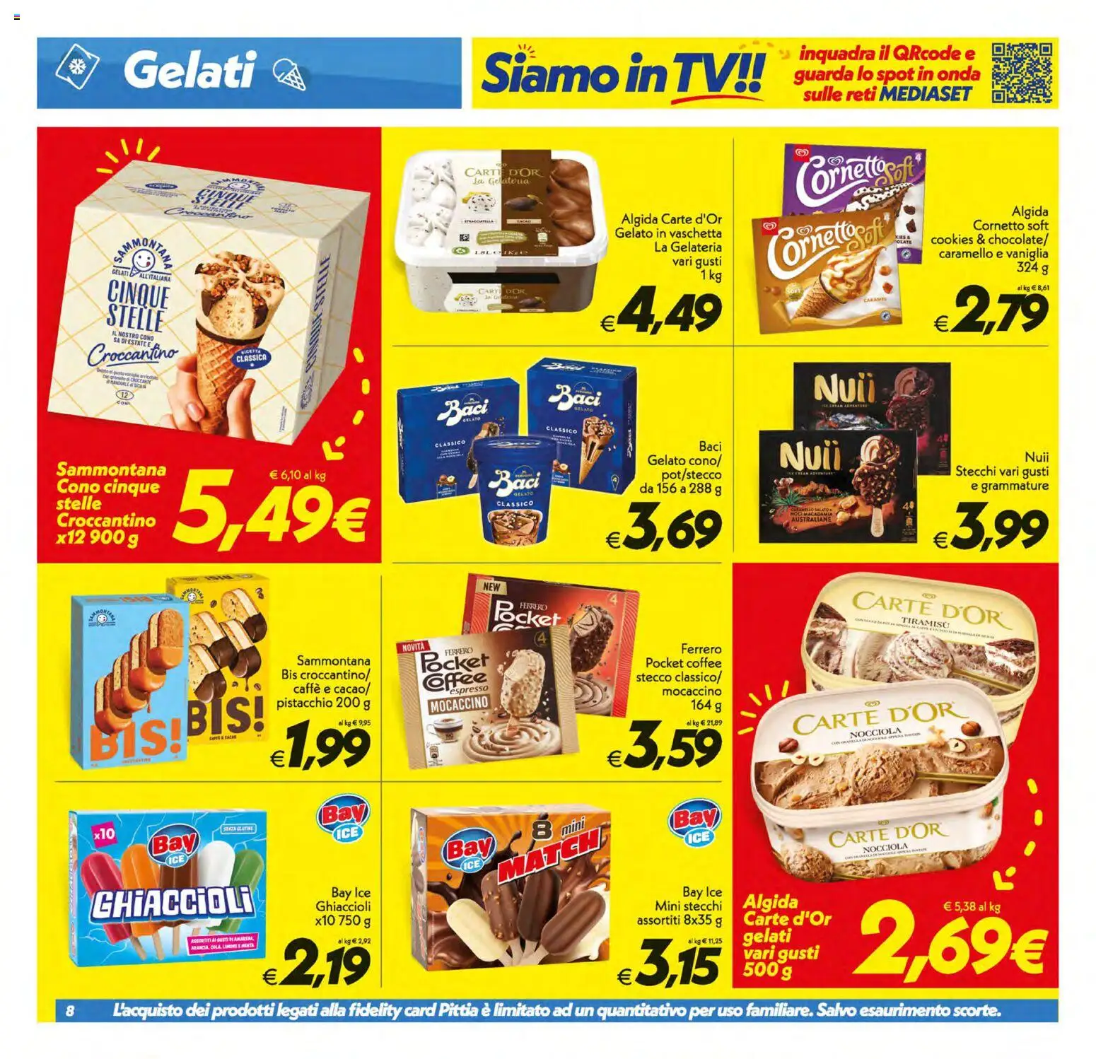 Volantino SuperConveniente del 09.06.2026 | Pagina: 8 | Prodotti: Caffè, Ghiaccioli, Gelato, TV