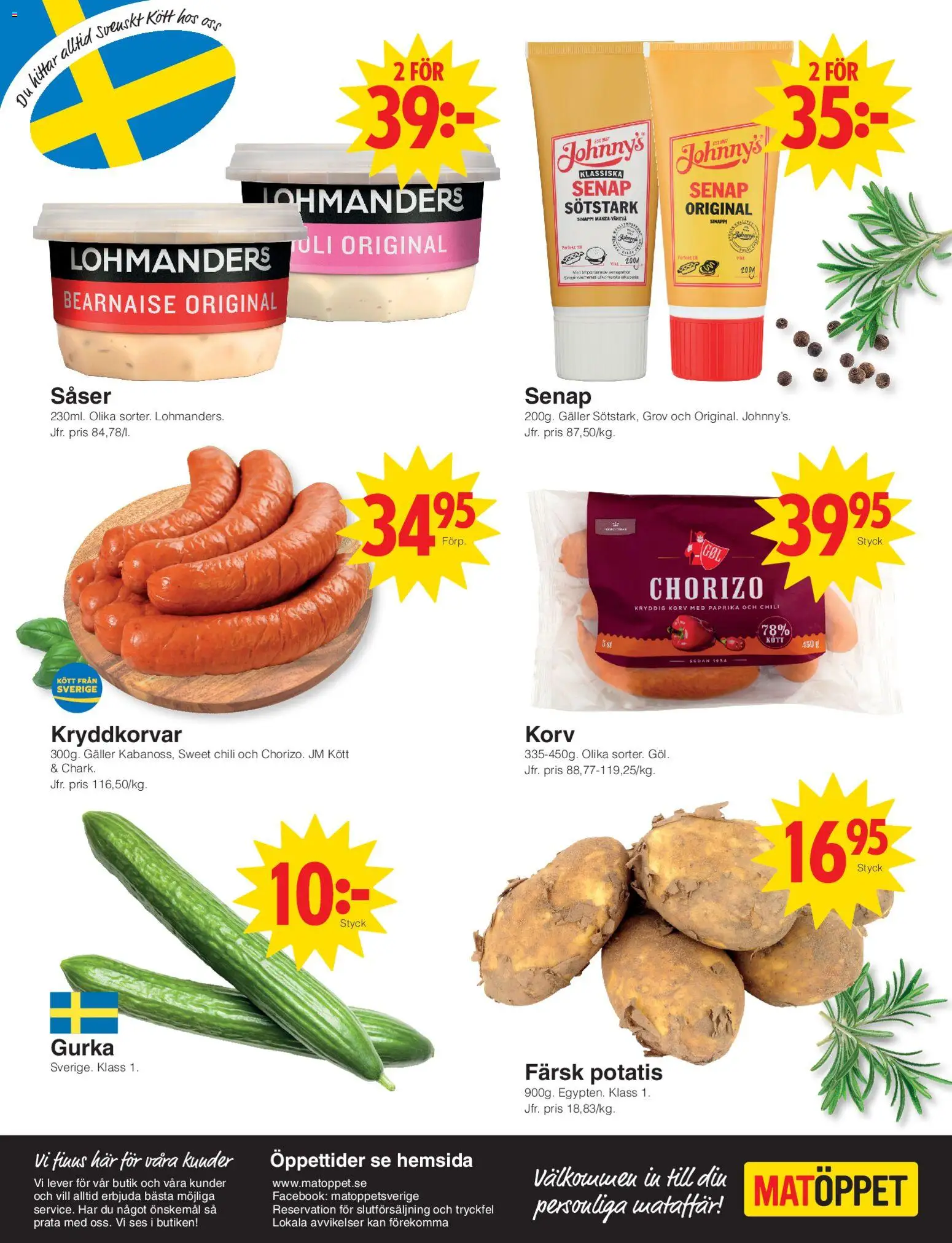 Matöppet reklamblad aktuell från 11.05.2026 | Sida: 4 | Produkter: Senap, Galler, Chili, Chorizo
