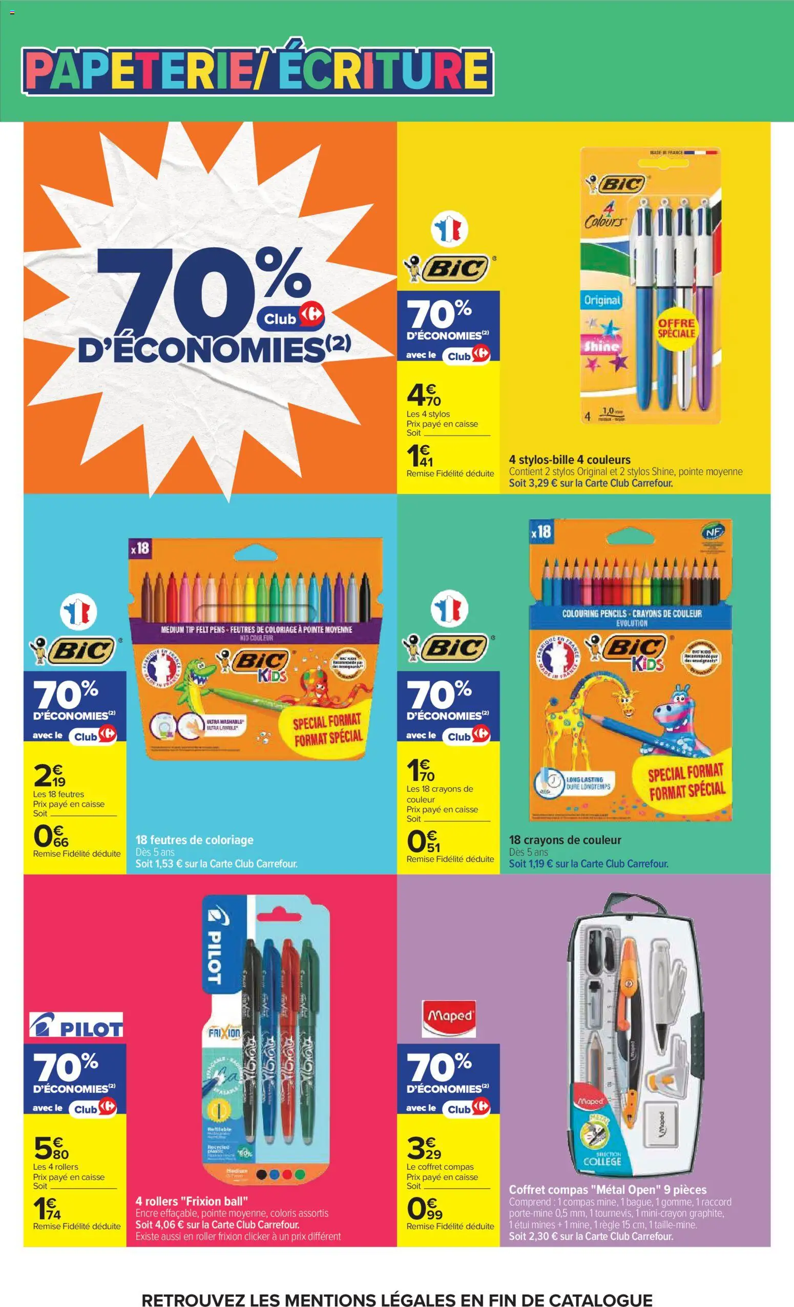 {H1} | Page: 61 | Produits: Règle, Compas, Rollers, Crayons de couleur