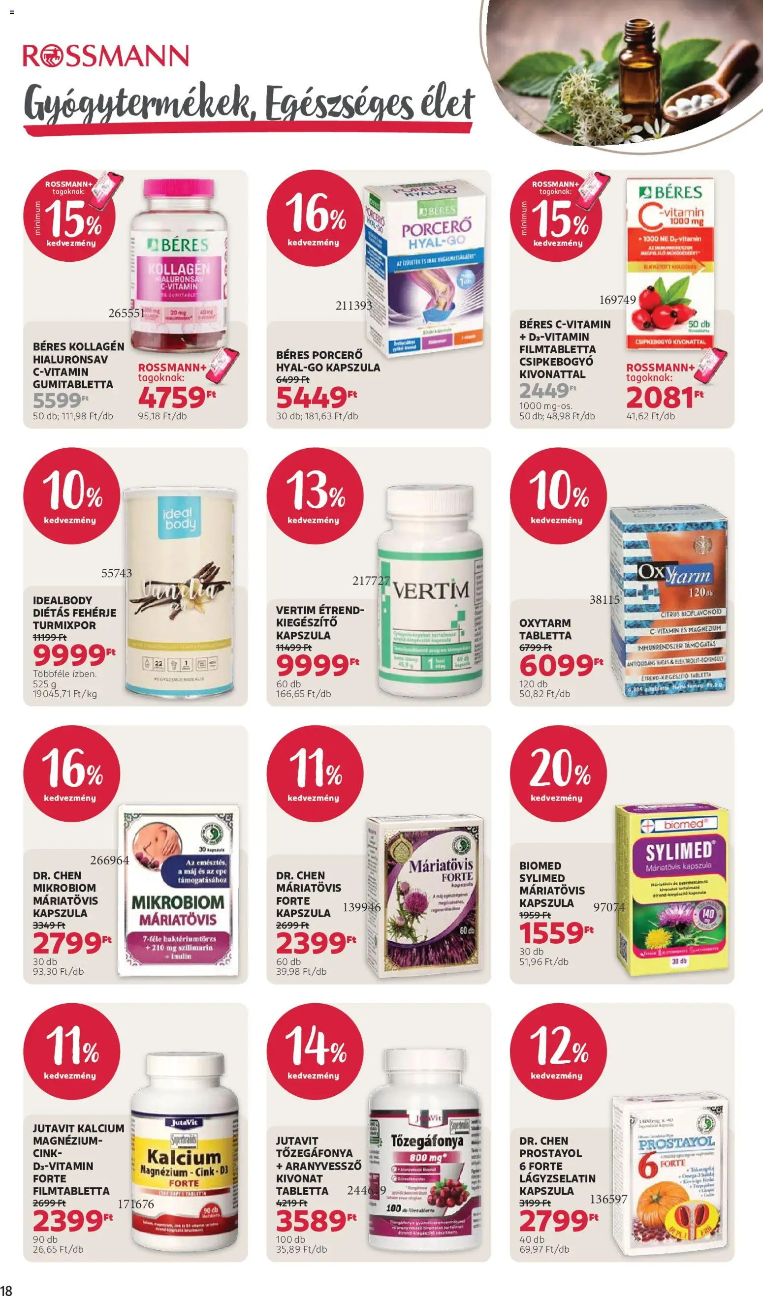Rossmann akciós ujság - amely érvényes a következő dátumtól: 2026.09.07. | Oldal: 20 | Termékek: Vitamin, Tőzegáfonya, Tabletta, Fehérje