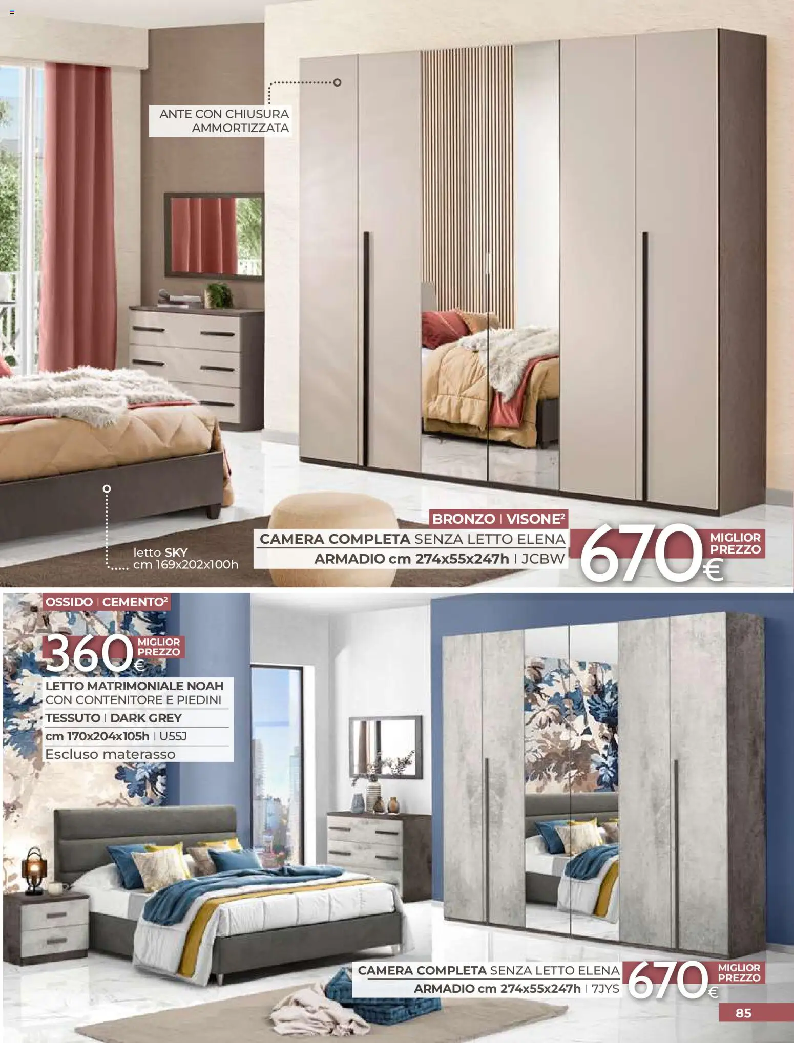 Volantino Mondo Convenienza del 01/09/2026 | Pagina: 87 | Prodotti: Letto matrimoniale, Letto, Materasso, Armadio