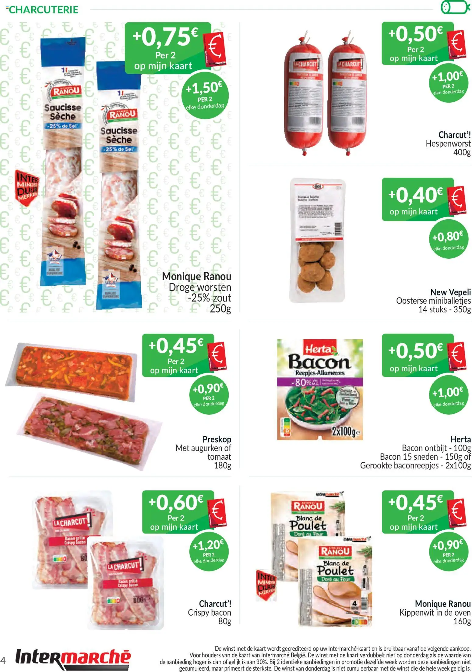 {H1} | Pagina: 4 | Producten: Bacon, La, Tomaat, Kaart