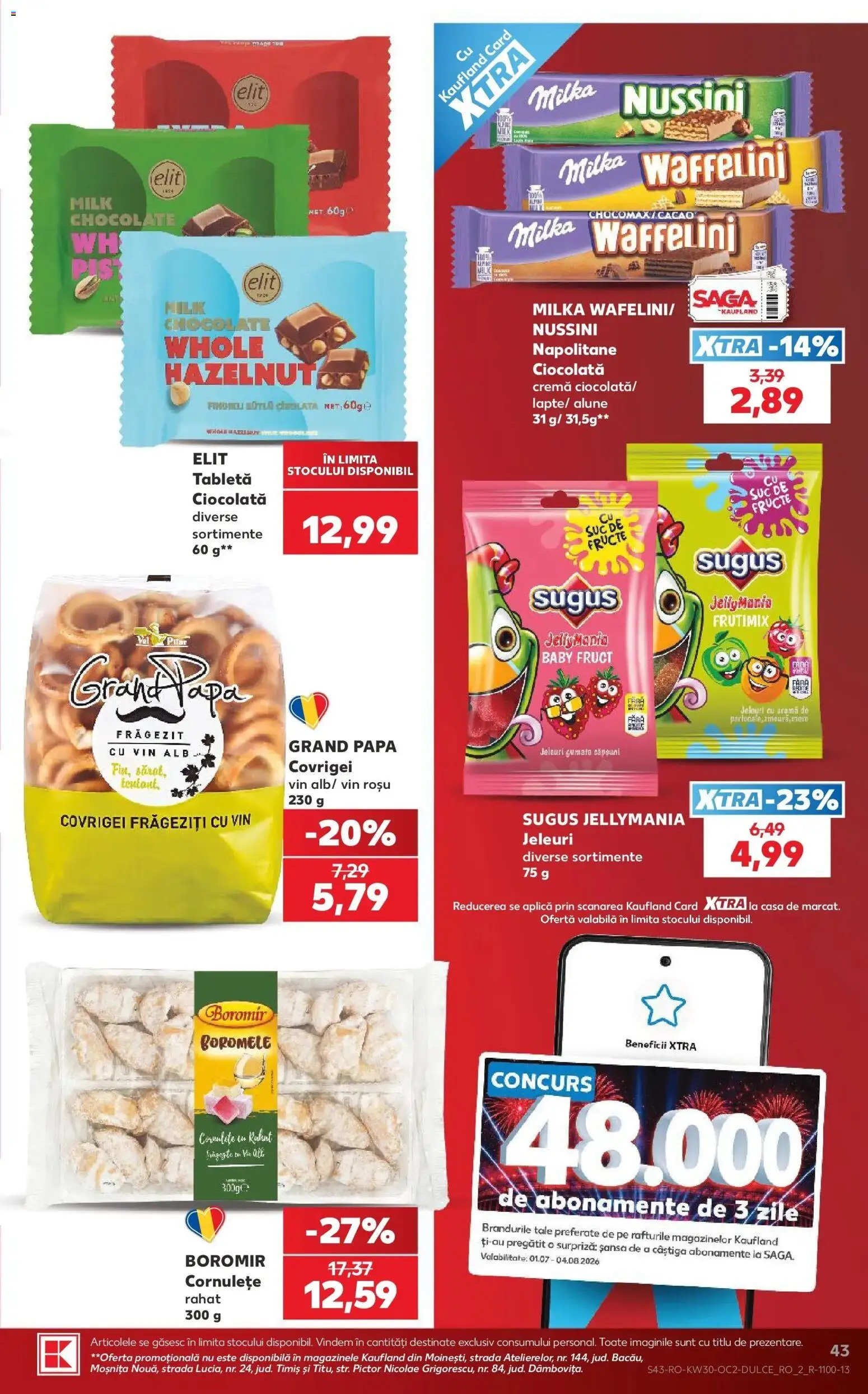 Noul catalog Kaufland – valabil de la 22.07.2026 | Pagină: 43 | Produse: Vin rosu, Vin alb, Vin, Căpșuni