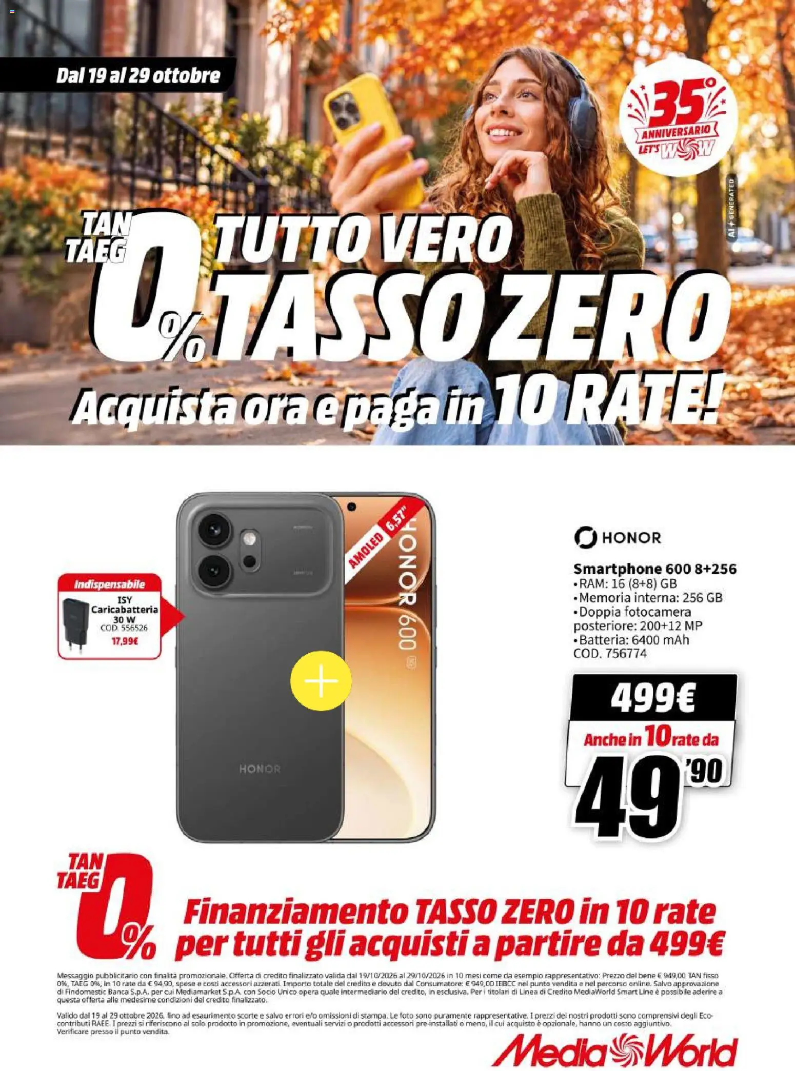Volantino Media World del 19/10/2026 | Pagina: 8 | Prodotti: Smartphone, Fotocamera, Batteria