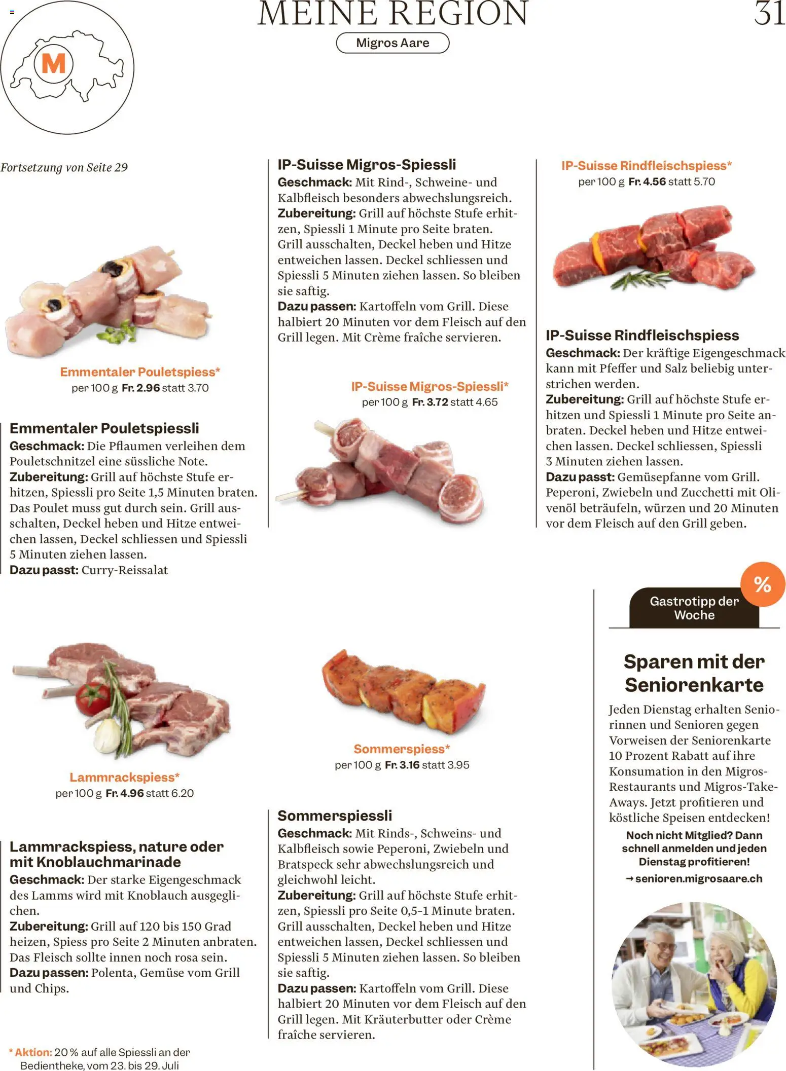 Migros aktionen Magazin – gültig ab 22.07.2026 | Seite: 31 | Produkte: Gemüse, Knoblauch, Pfeffer, Zwiebeln