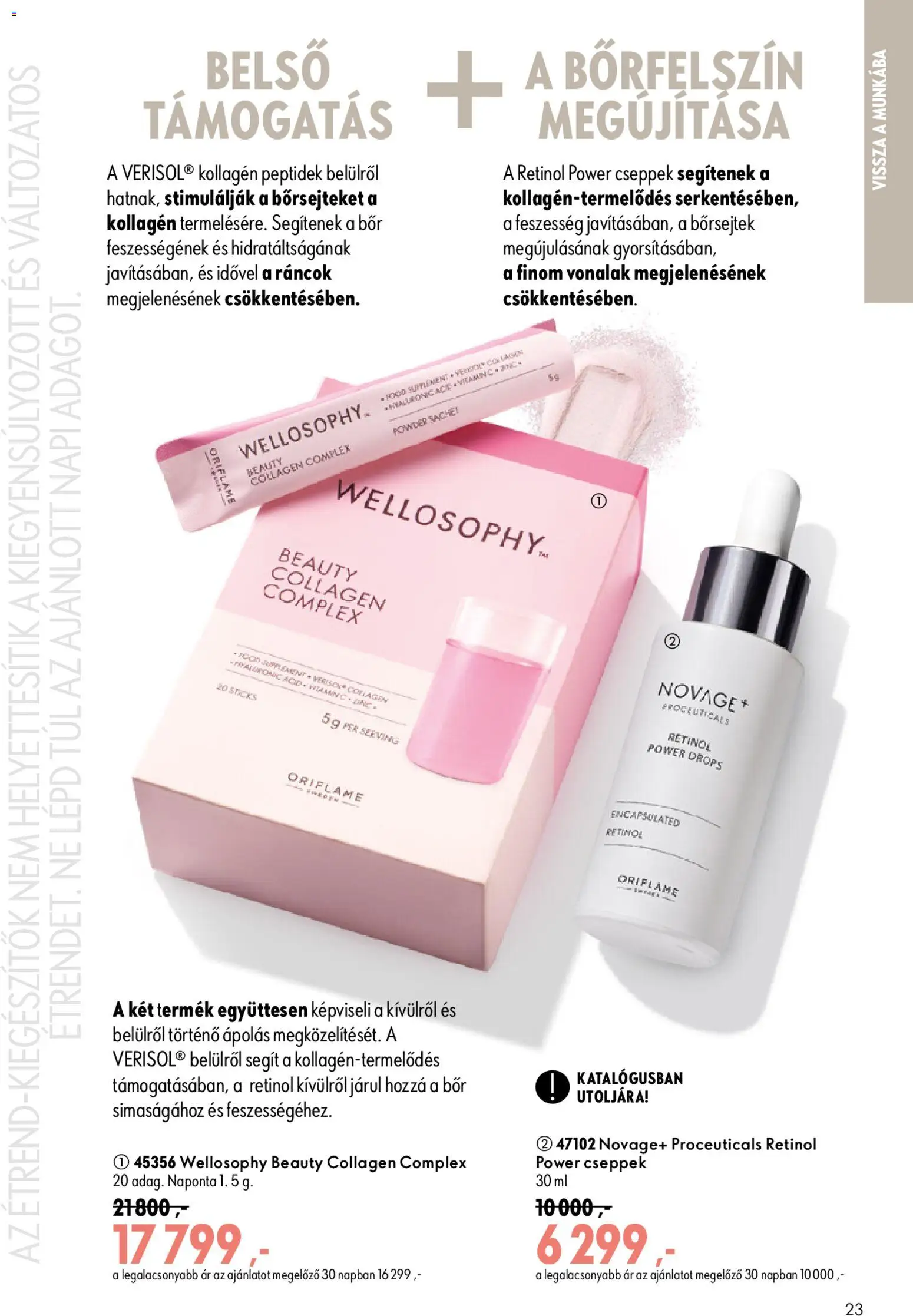 Oriflame akciós ujság - amely érvényes a következő dátumtól: 2026.08.19. | Oldal: 23 | Termékek: Kollagén, Bor