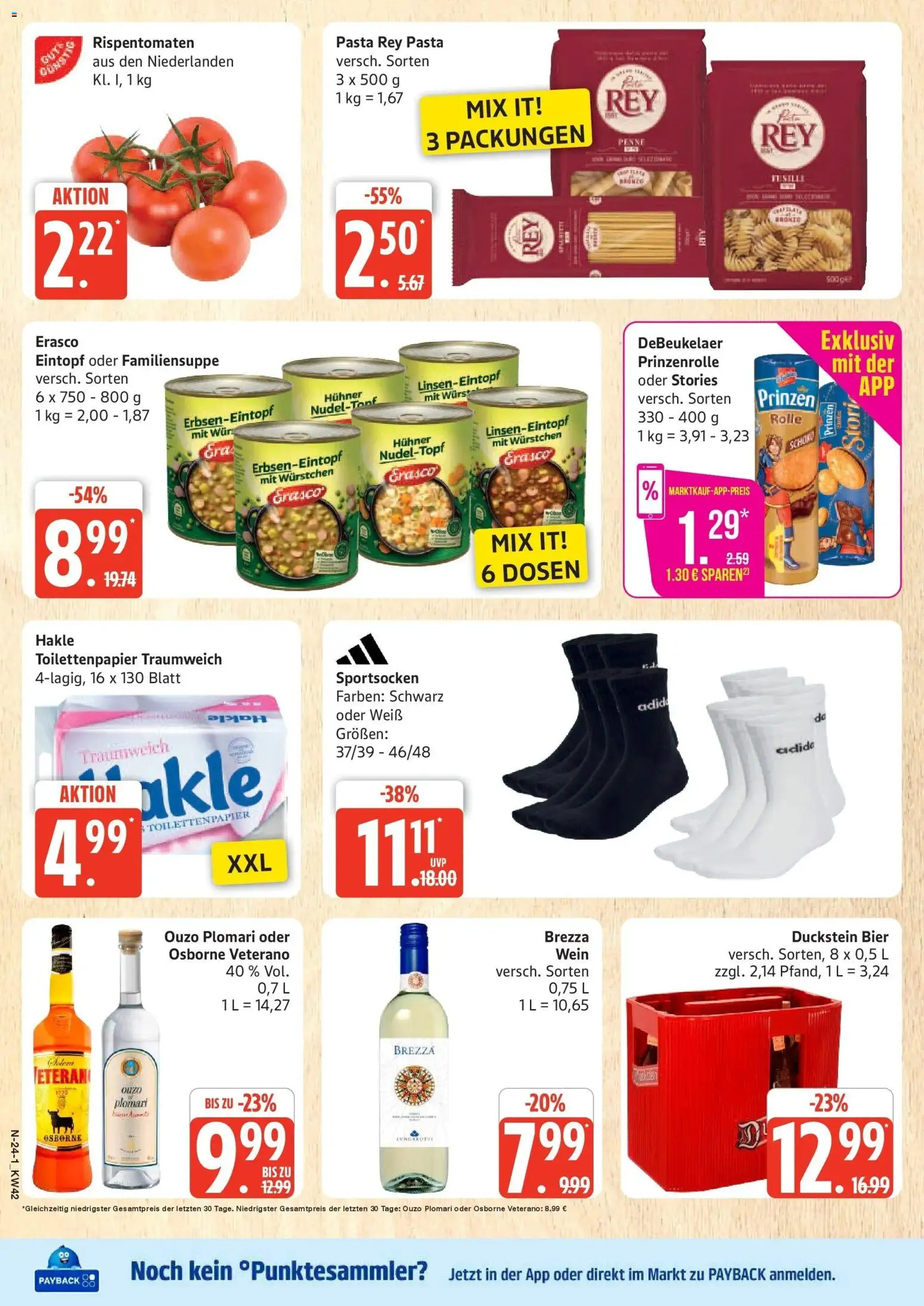 Marktkauf Prospekt Cuxhaven (ab 12.10.2026) » Angebote online | Seite: 24 | Produkte: Ouzo, Osborne, Pasta, Wein