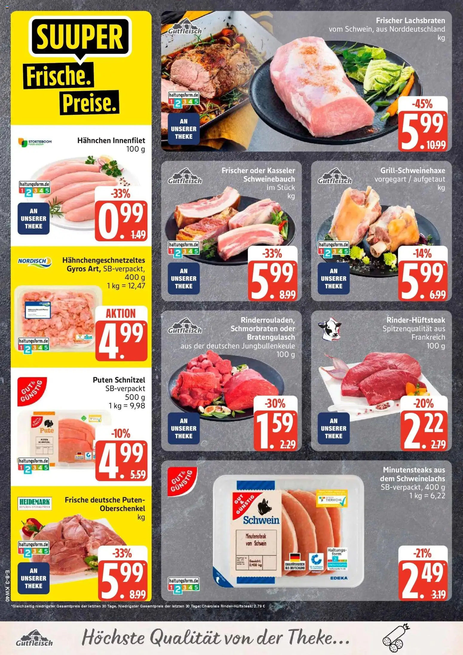 Edeka Prospekt Bad Schwartau (ab 28.09.2026) » Angebote Online | Seite: 10 | Produkte: Pute, Gewicht, Hahnchen, Schweinebauch