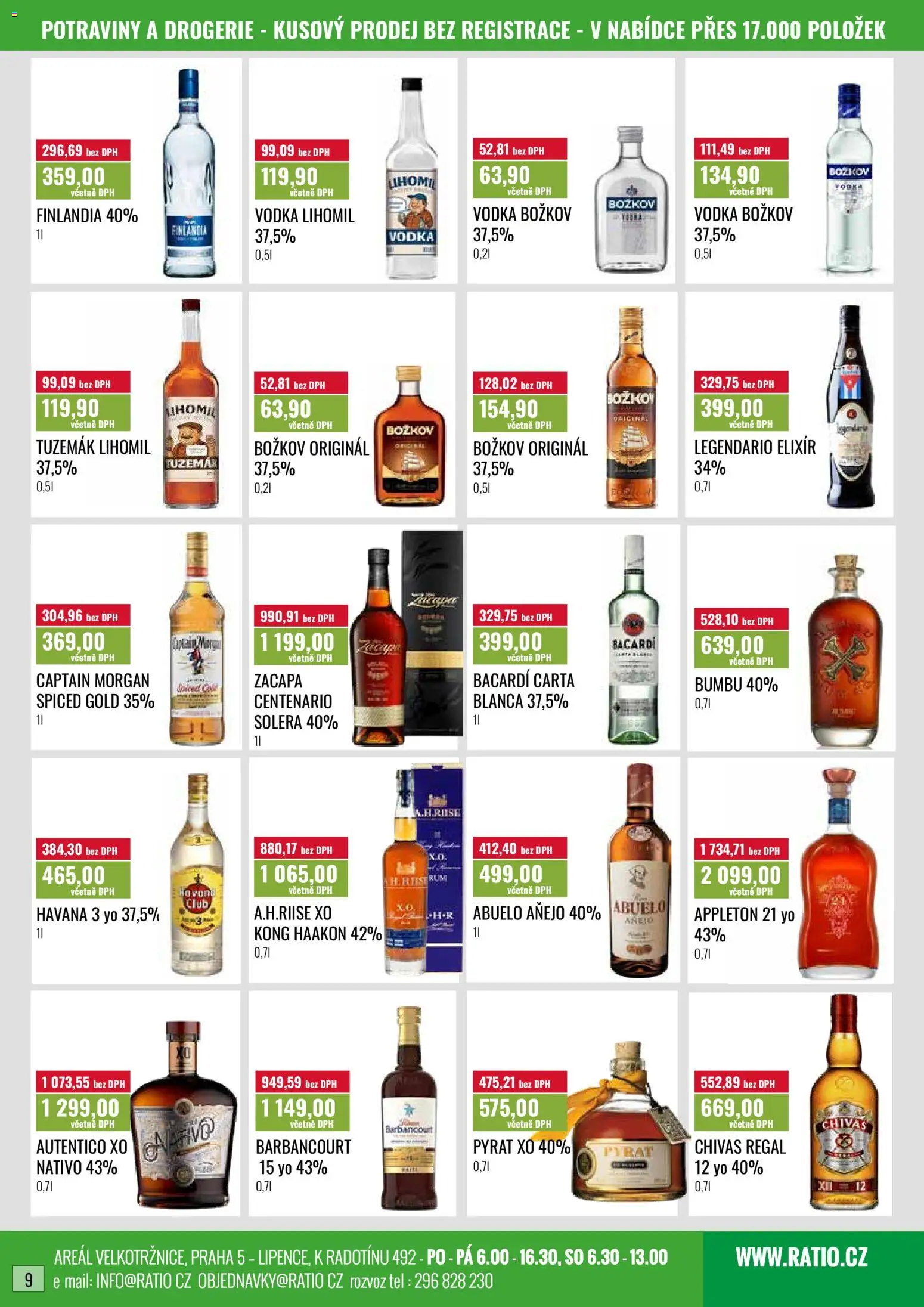 Ratio leták od 01.05.2026 | Strana: 10 | Produkty: Chivas Regal, Morgan, Božkov originál, Zacapa