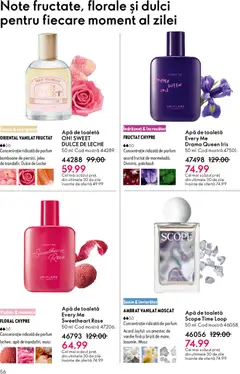Ofertele Oriflame valabile de la 06.05.2026 | Pagină: 56 | Produse: Toaletă, Apă de toaletă, Bomboane, Apă