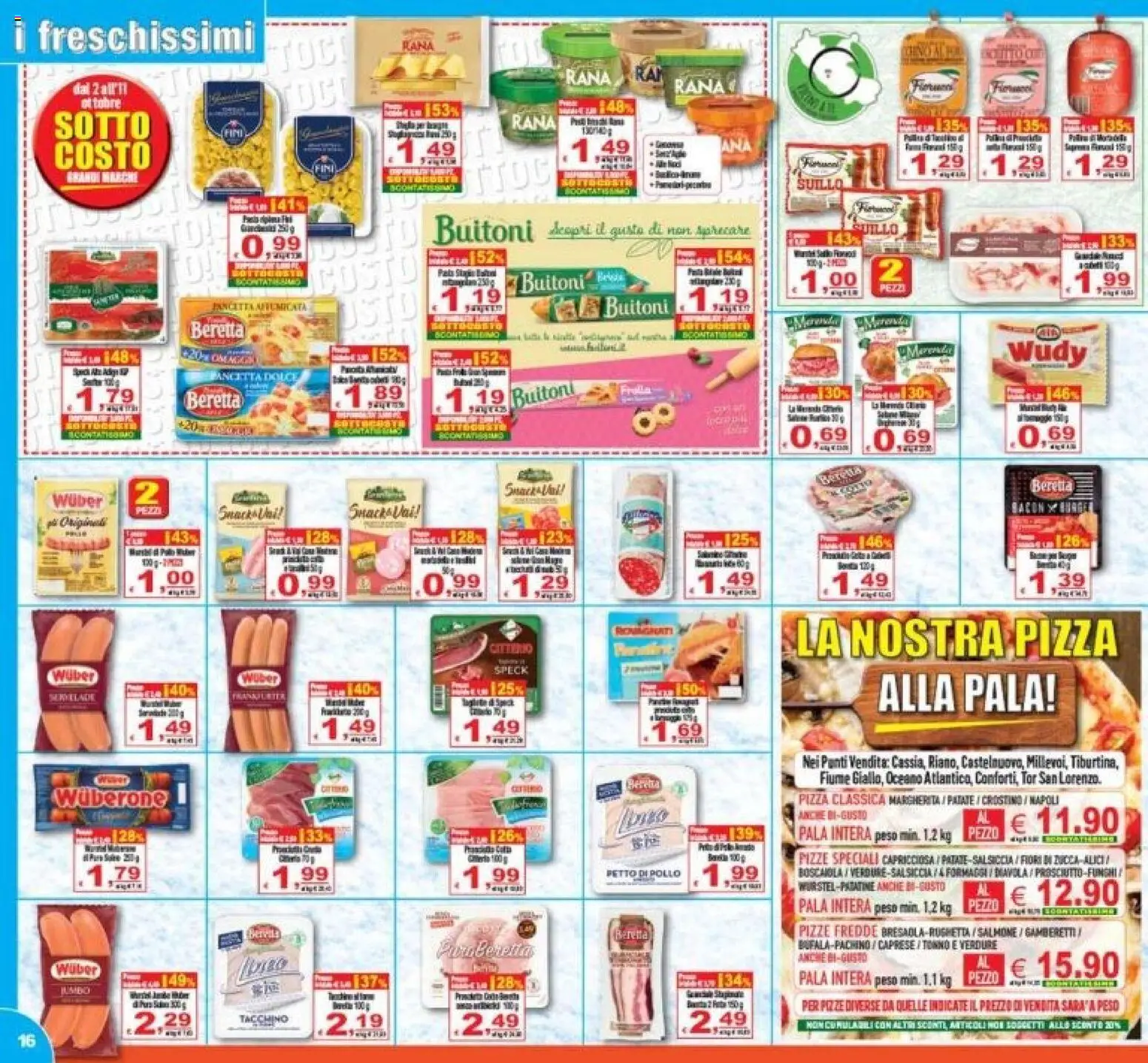 Volantino CTS del 02/10/2026 | Pagina: 16 | Prodotti: Speck, Pollo, Salsiccia, Alici