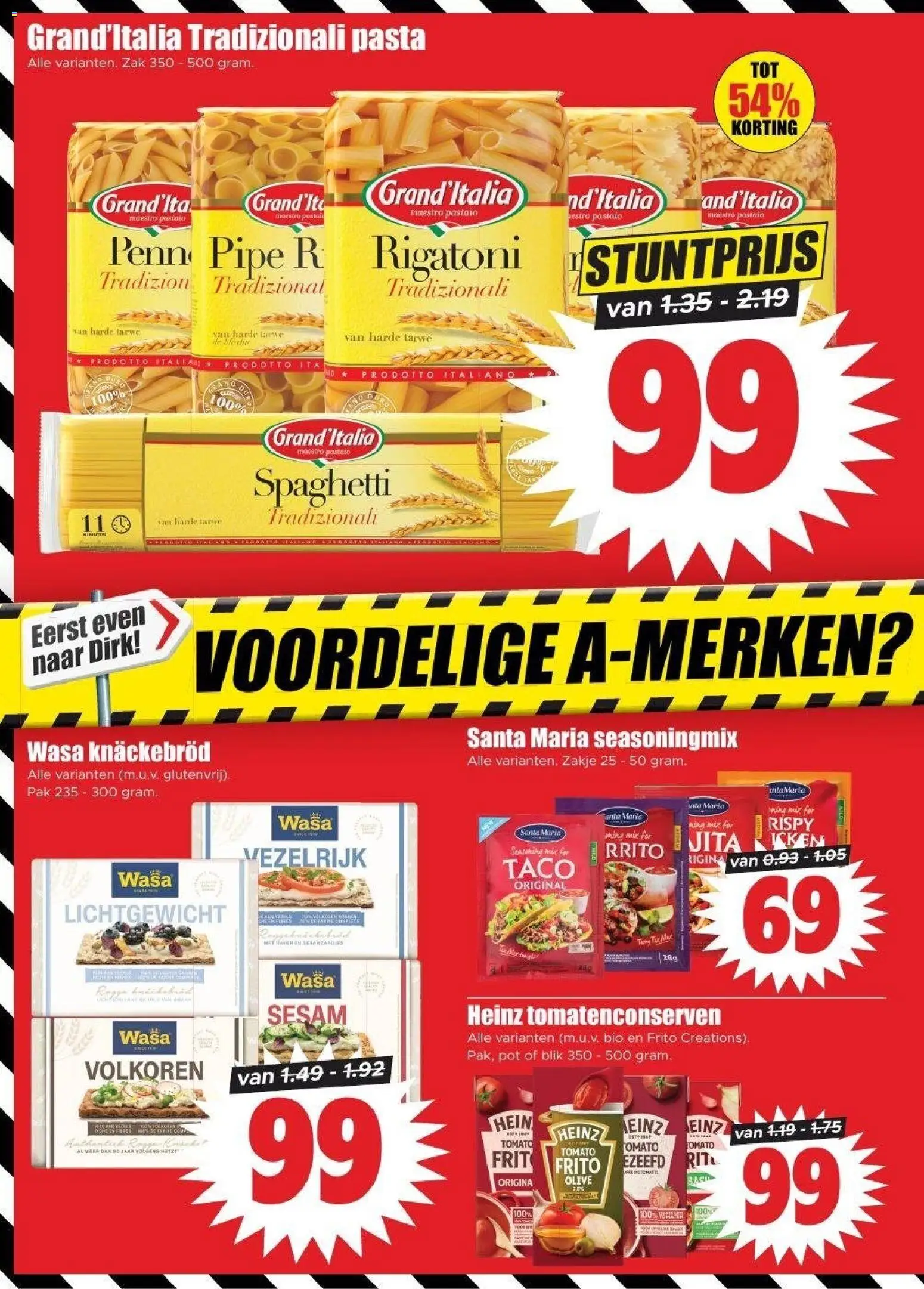 {H1} | Pagina: 2 | Producten: Spaghetti, Taco, Tarwe, Knäckebröd