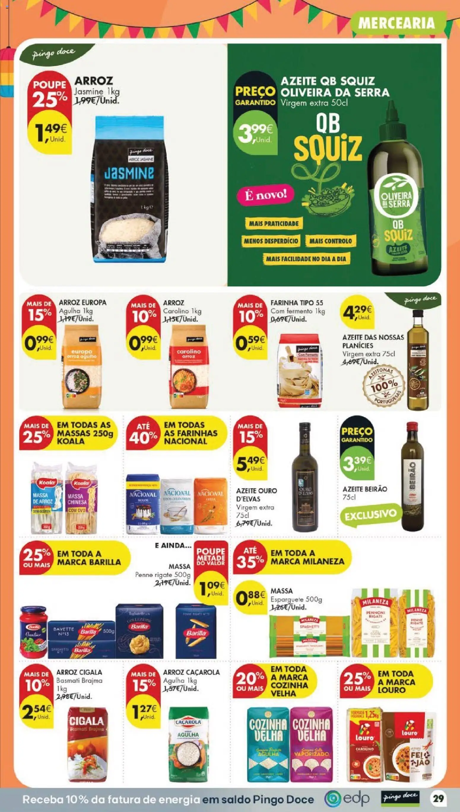 Pingo Doce folheto │ válido de 09.06.2026 | Página: 31 | Produtos: Esparguete, Azeite, Louro, Massa
