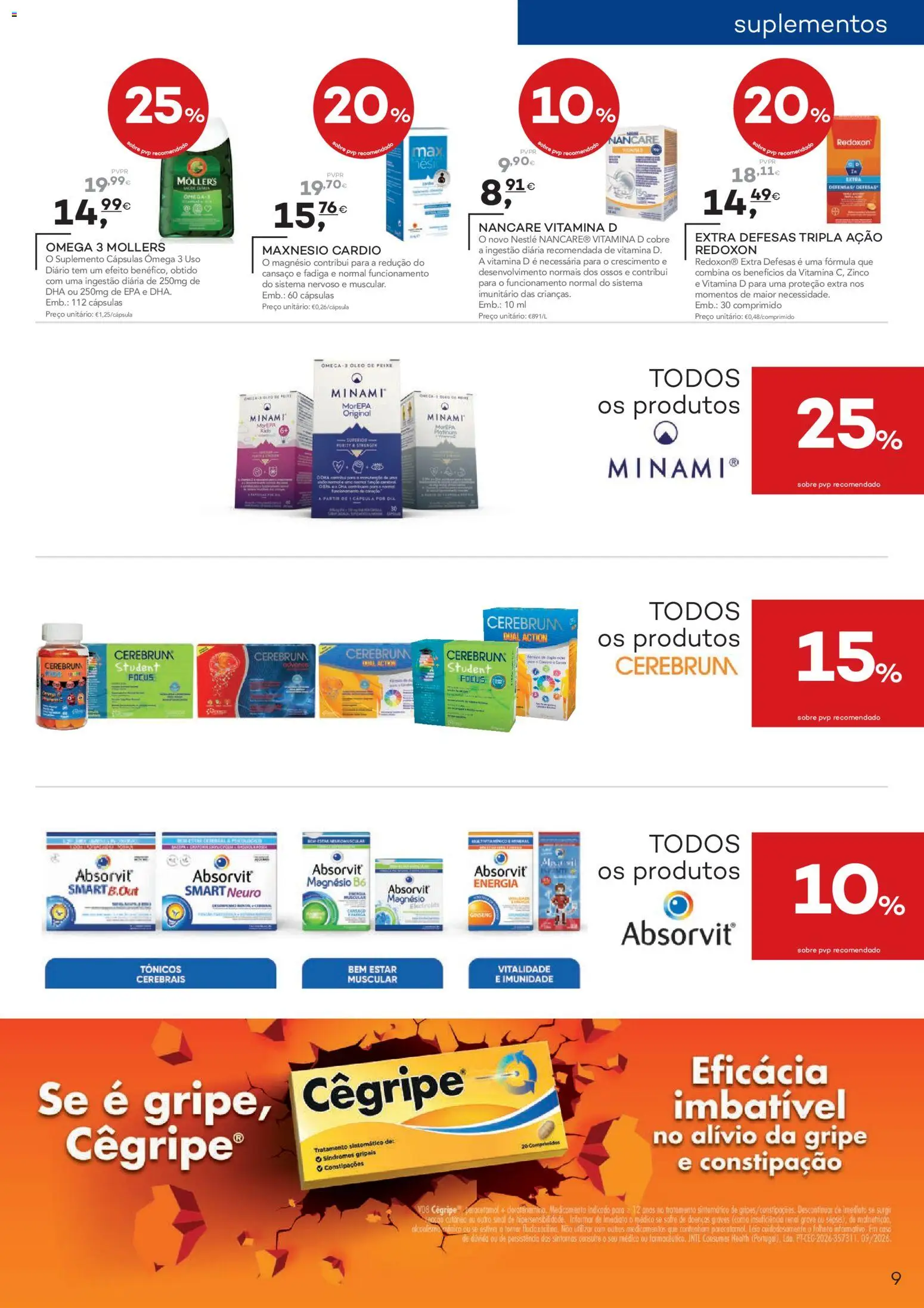Well’s folheto │ válido de 27/10/2026 | Página: 9 | Produtos: Óleo de peixe, Ómega, Nestlé, Vitamina d