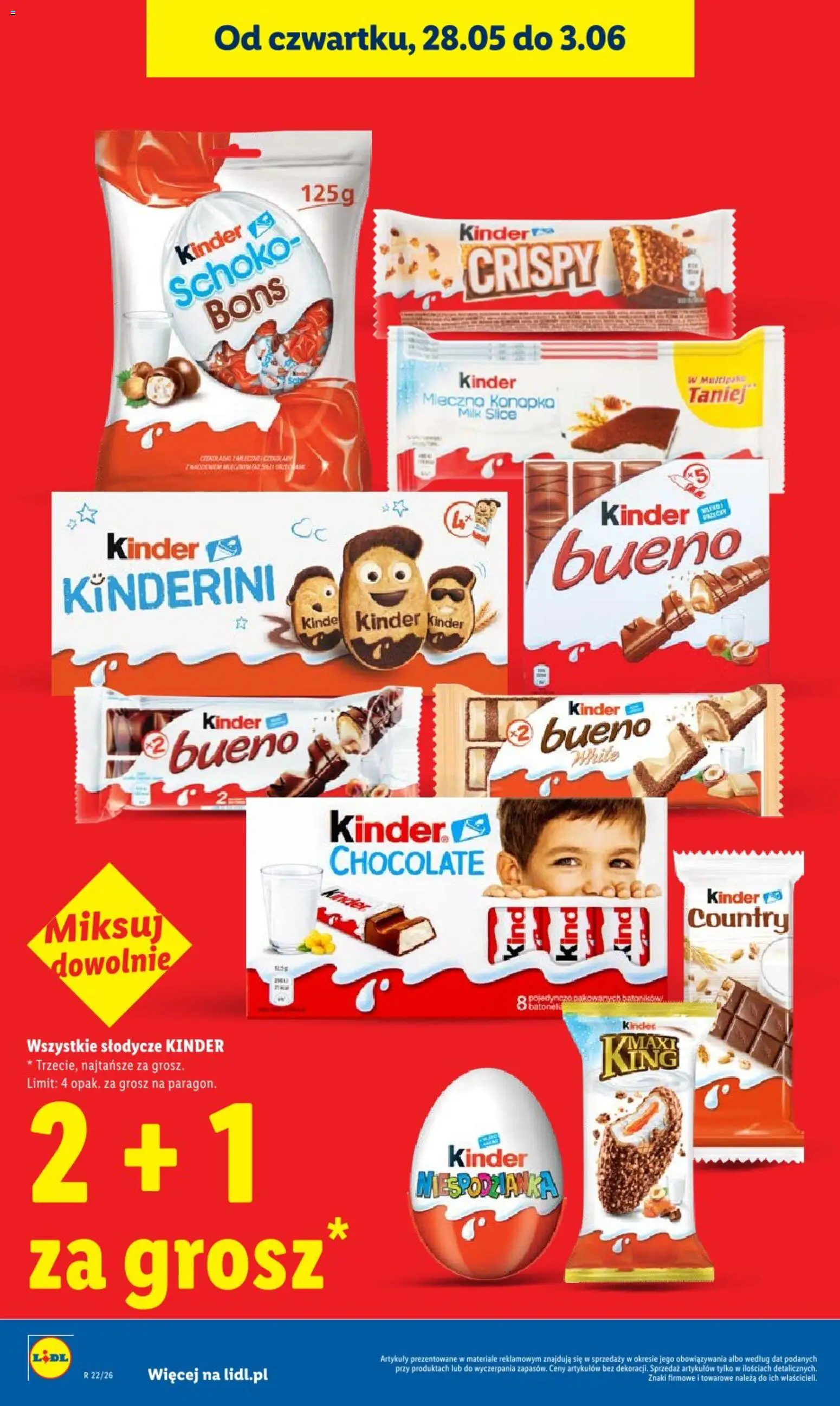 Lidl gazetka od 28.05.2026 | Strona: 10 | Produkty: Słodycze, Kinder Bueno