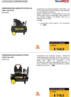 Anteprima del volantino Eurobrico Compressori catalogo valido a partire dal 23.07.2025 | Pagina: 23 | Prodotti: Compressore, Olio, Manometro