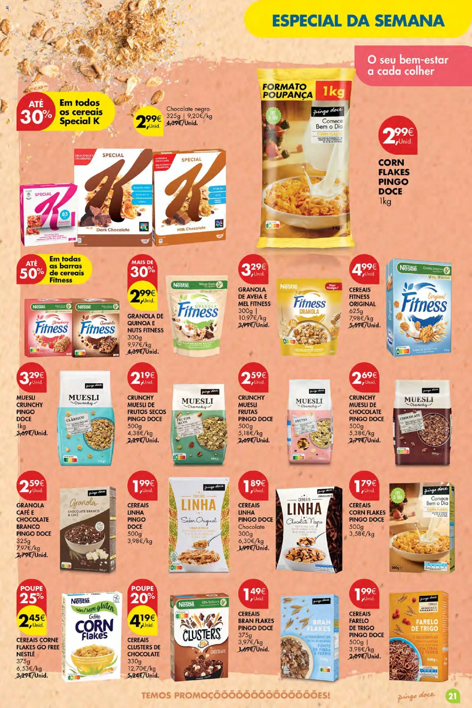 Pingo Doce Poupe Esta Semana Açores │ válido de 10/09/2026 | Página: 21 | Produtos: Aveia, Granola, Nestlé, Mel