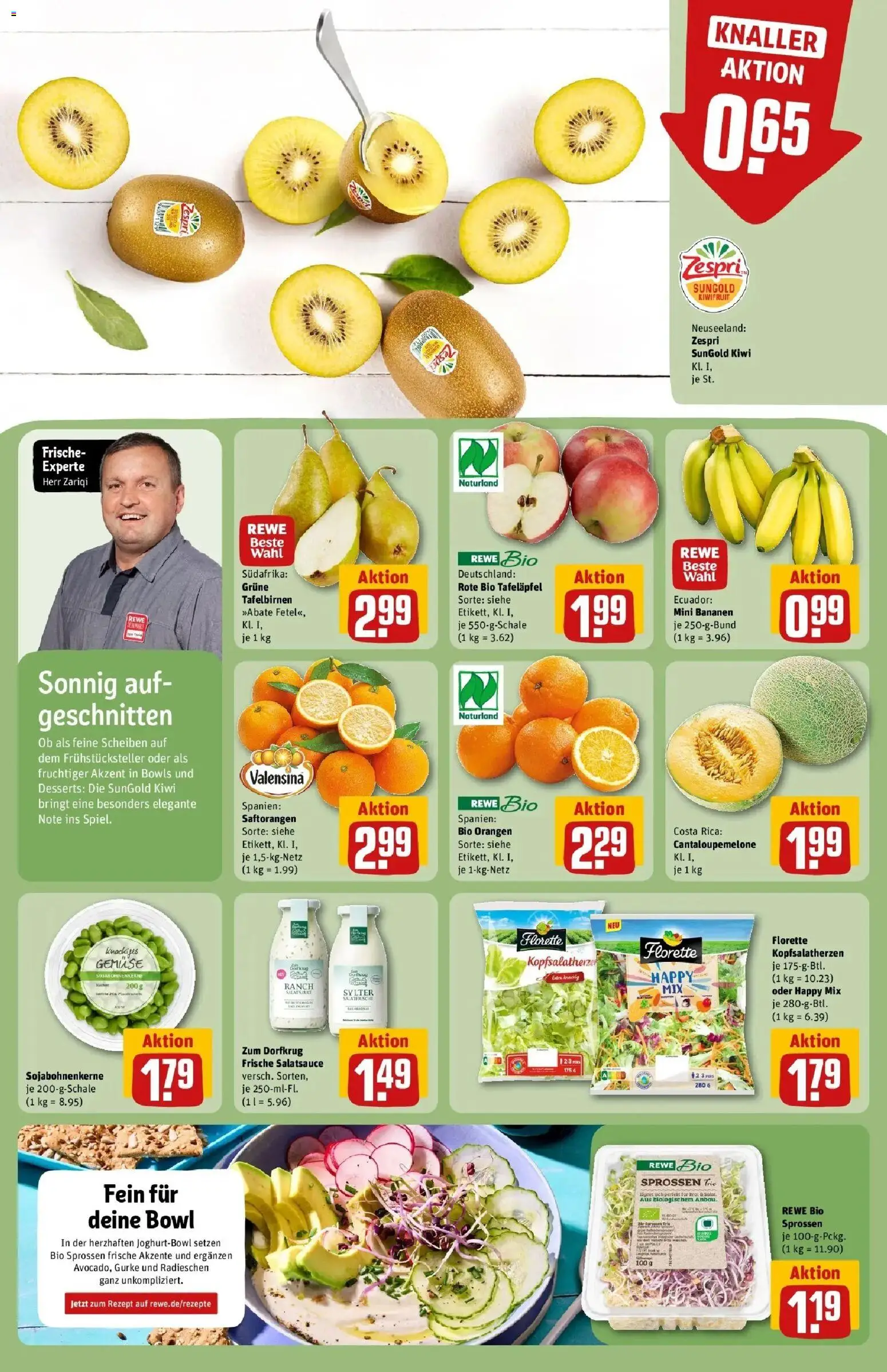 Rewe Prospekt Uelzen	 – gültig ab 04.05.2026 | Seite: 10 | Produkte: Bananen, Orangen, Gemüse, Kiwi