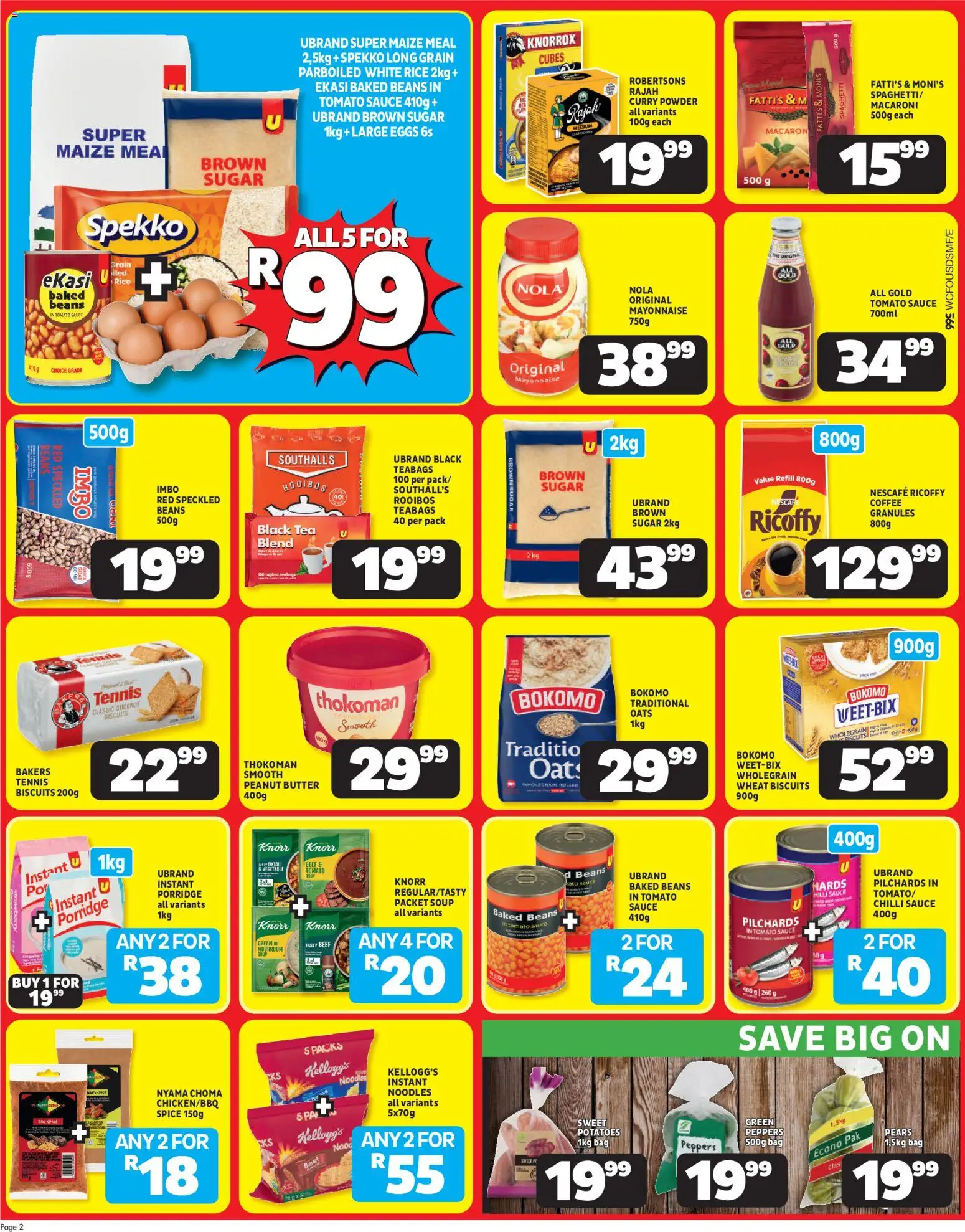 New Usave catalogue – valid from 25.05.2026 | Page: 2 | Products: Oats, Eggs, Coffee, Sauce