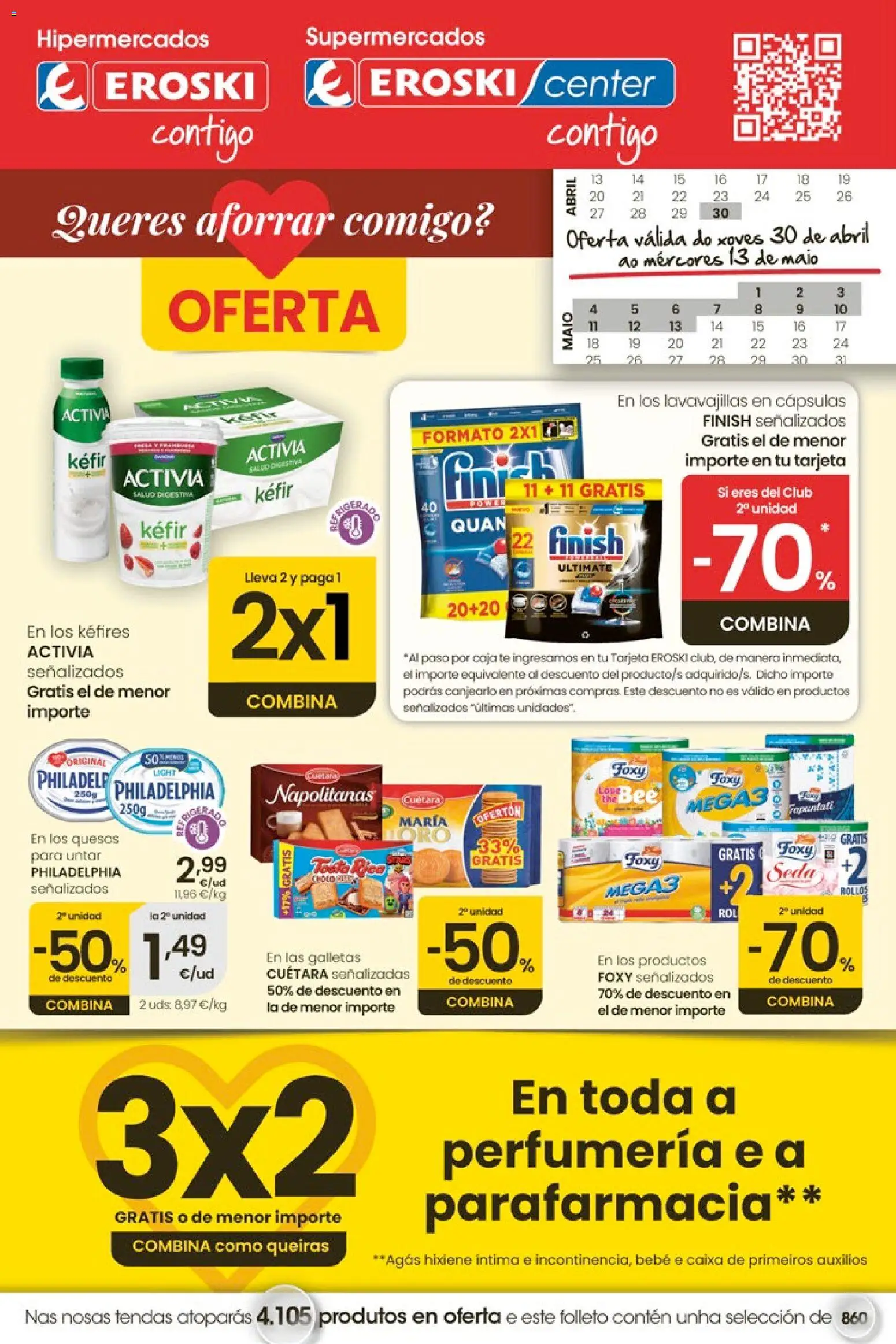 Eroski Quieres ahorrar conmigo │ válido desde el 30.04.2026 | Página: 1 | Productos: Té, Galletas, Lavavajillas, Caja