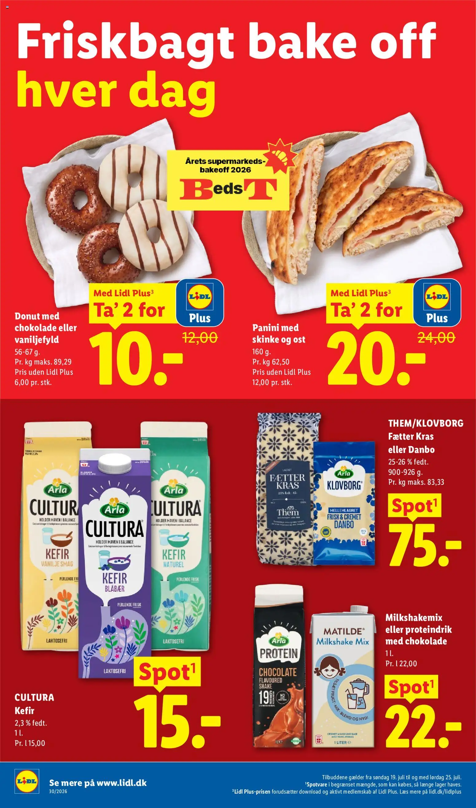 Lidl tilbudsavis – gyldig fra 19/07/2026 | Side: 6 | Produkter: Blåbær, Vestido de festa, Milkshake, Vanilje