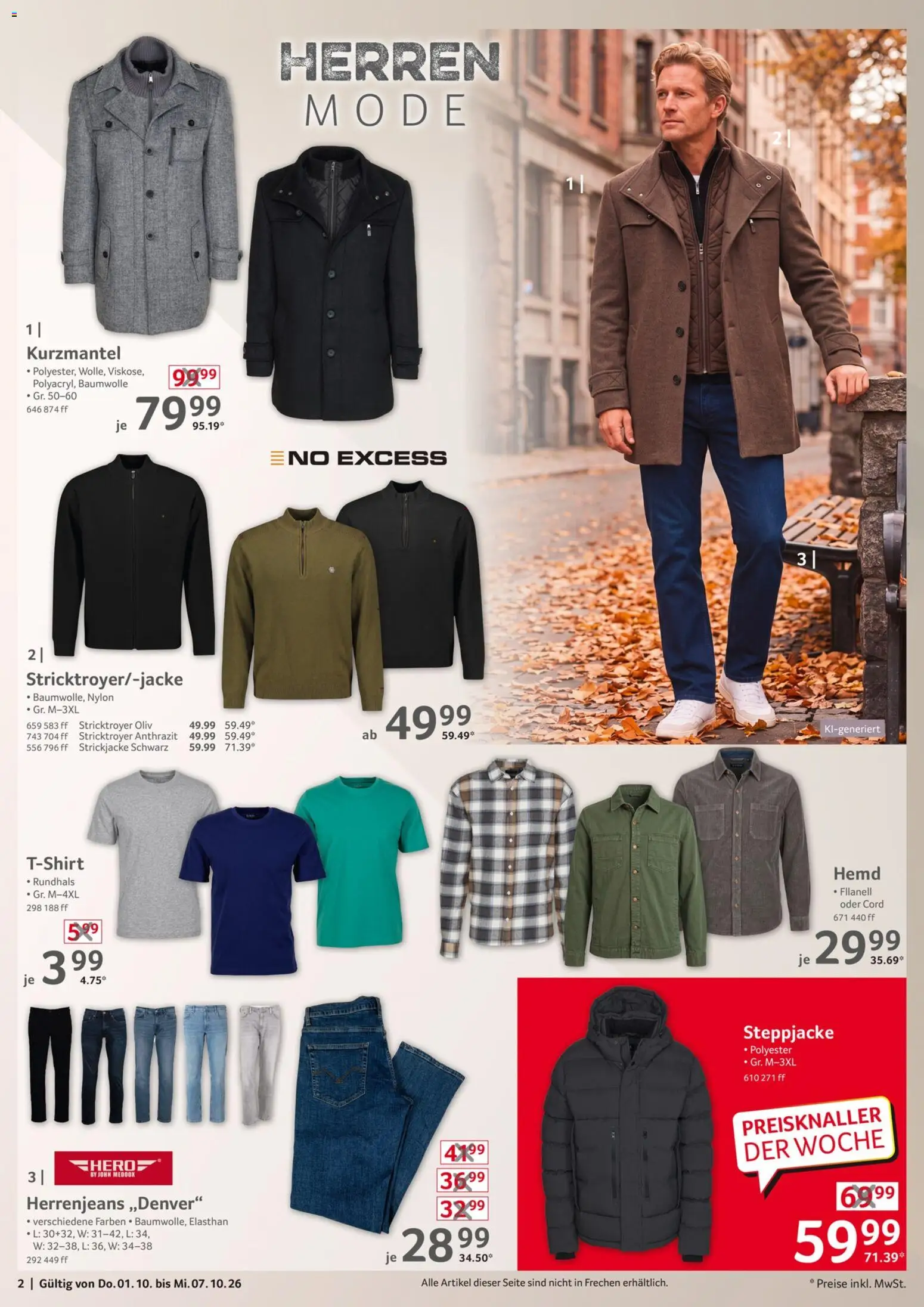Selgros Non Food – gültig ab 01.10.2026 | Seite: 2 | Produkte: Steppjacke, Hemd, Strickjacke