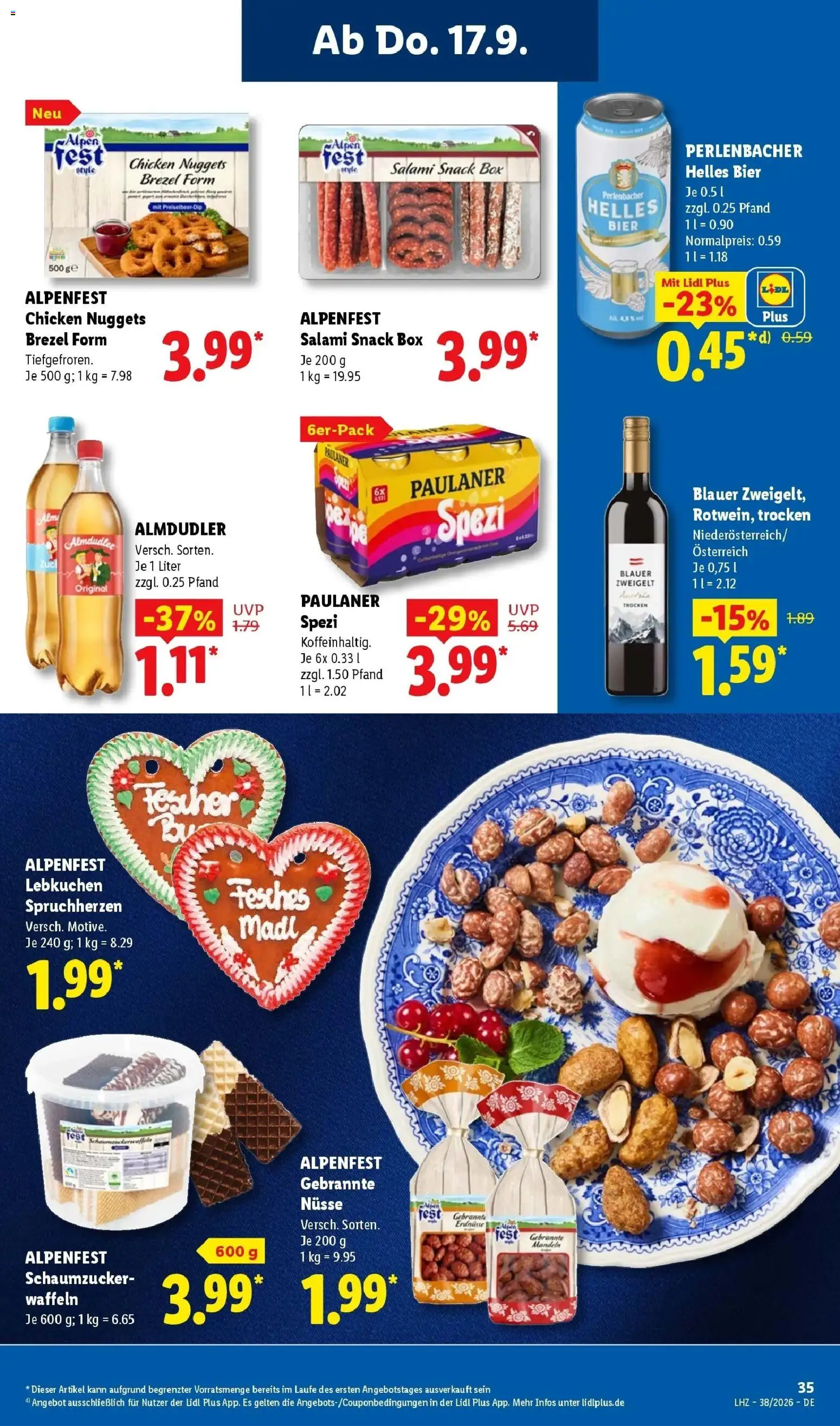 Lidl Prospekt Bad Rothenfelde (ab 14.09.2026) zum Blättern » Angebote | Seite: 59 | Produkte: Box, Mandeln, Waffeln, Salami