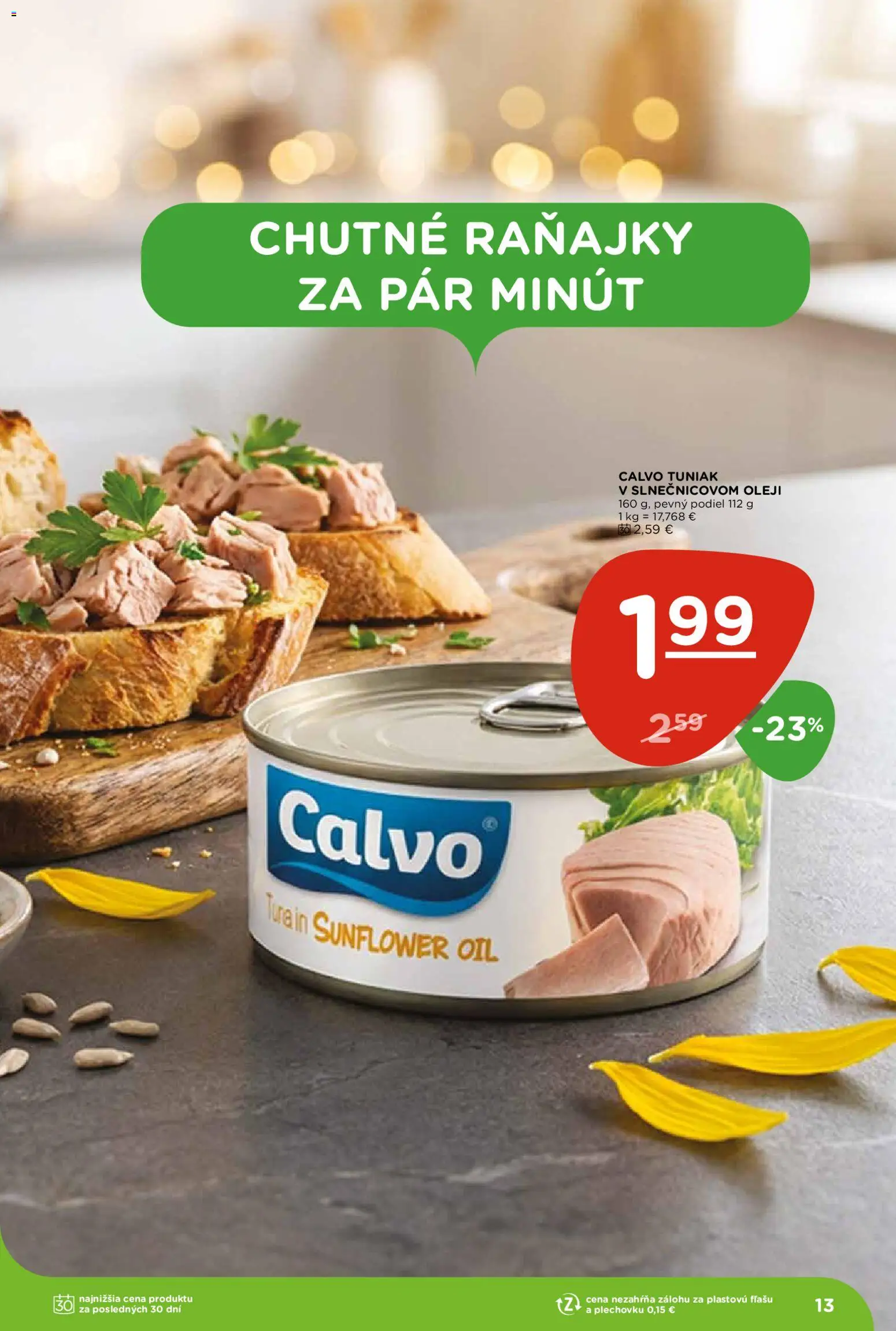 Nové Terno akcie – leták je platný od 30.07.2026 | Strana: 13 | Produkty: Tuniak