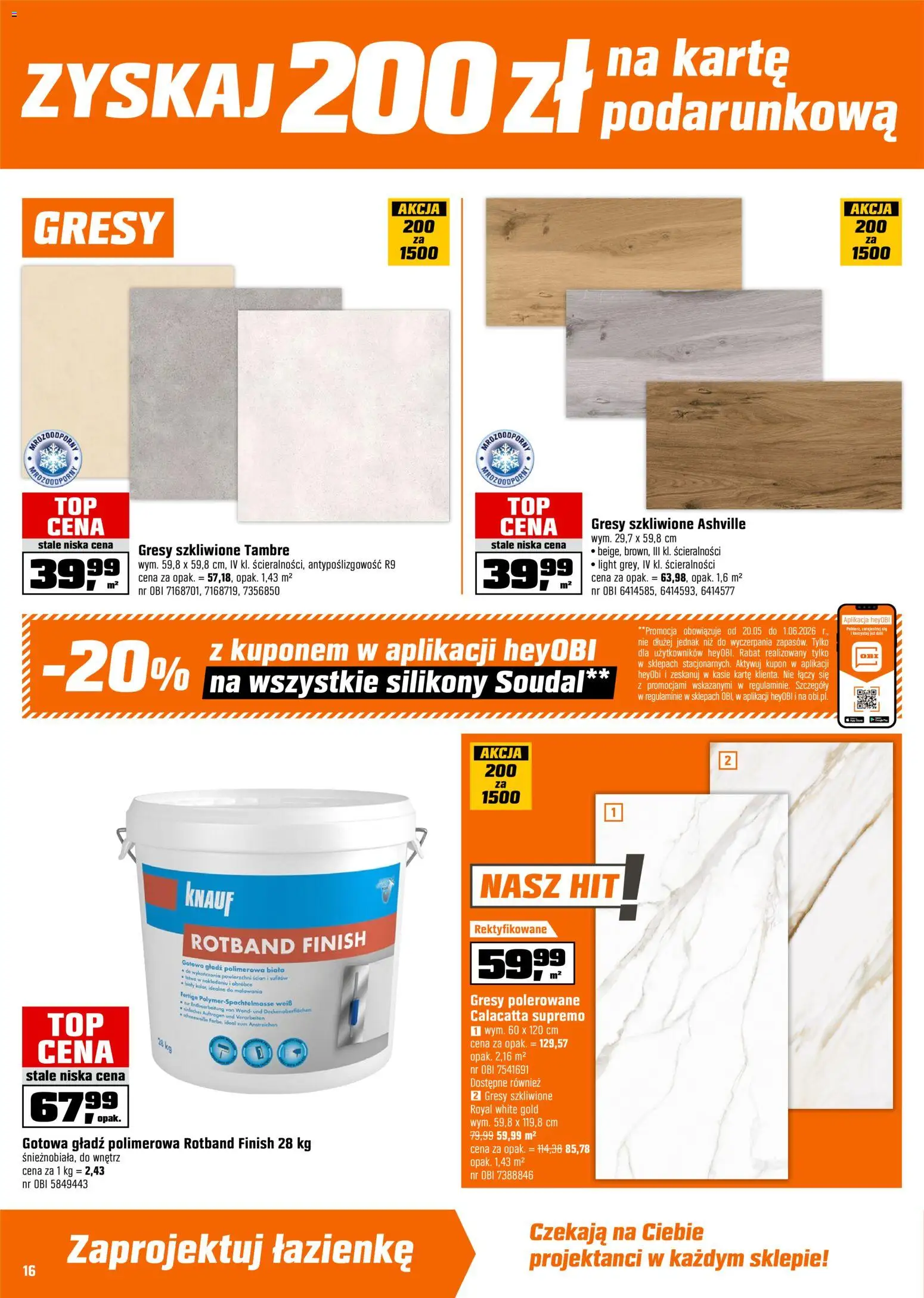 OBI gazetka od 20.05.2026 | Strona: 16 | Produkty: Finish