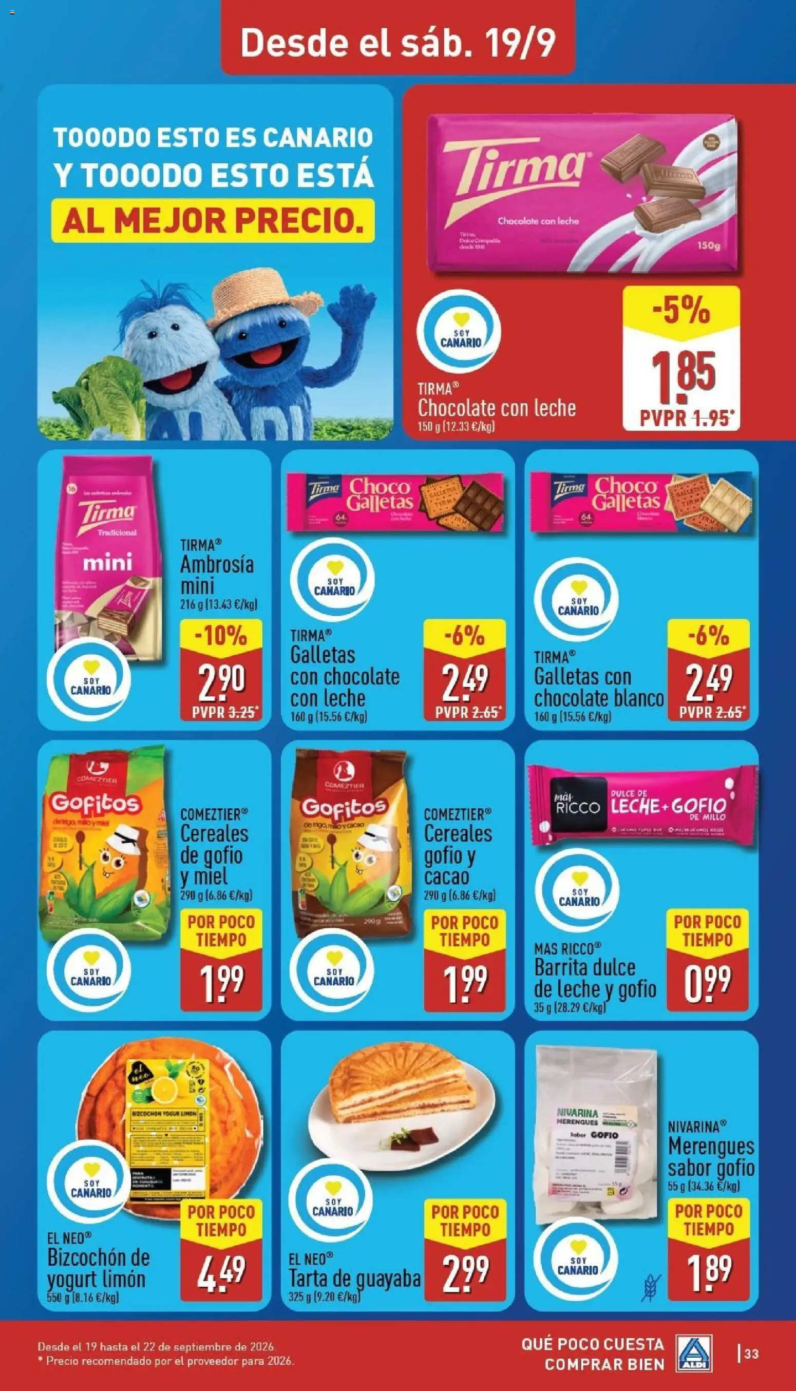 Aldi folleto Canarias │ válido desde el 14/09/2026 | Página: 33 | Productos: Dulce, Chocolate, Cereales, Cacao