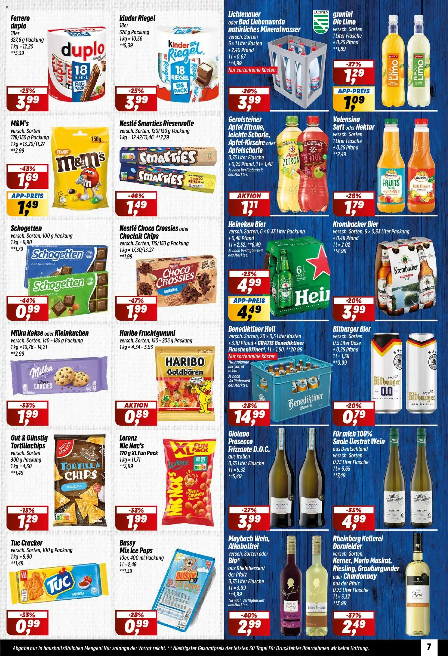 Simmel Prospekt – gültig ab 08.06.2026 | Seite: 7 | Produkte: Bier, Smarties, Kinder riegel, Krombacher