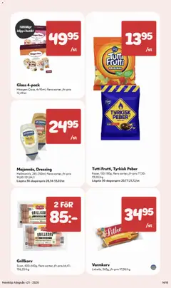 Varmkorv, Lithells, 360g, jfr-pris 97,08/kg - Förhandsvisning av reklamblad från butik Hemköp aktuell från 18.05.2026 | Sida: 7