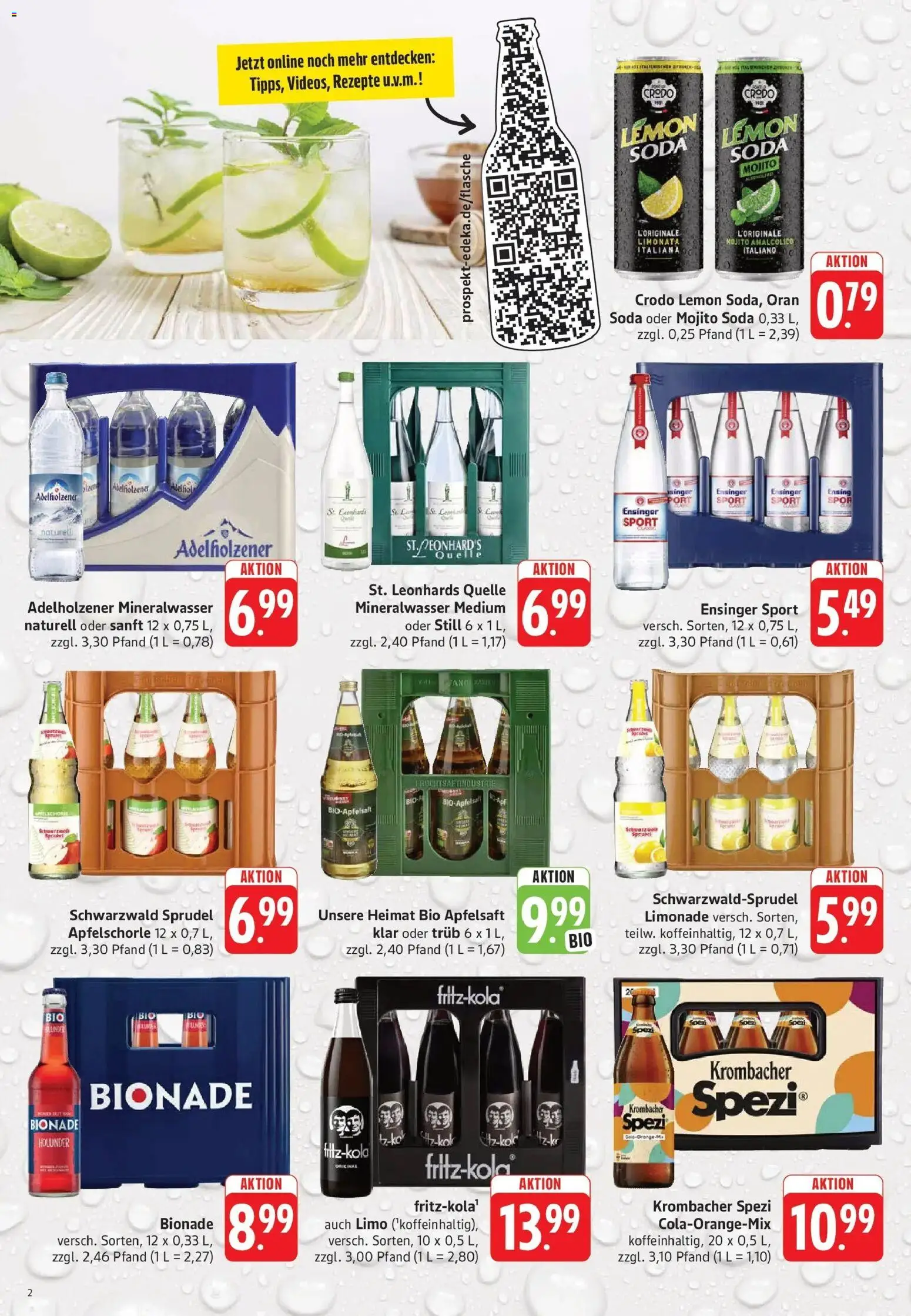 Trinkgut Prospekt Schramberg (ab 28.09.2026) » Angebote online | Seite: 2 | Produkte: Limonade, Bionade, Mineralwasser, Krombacher