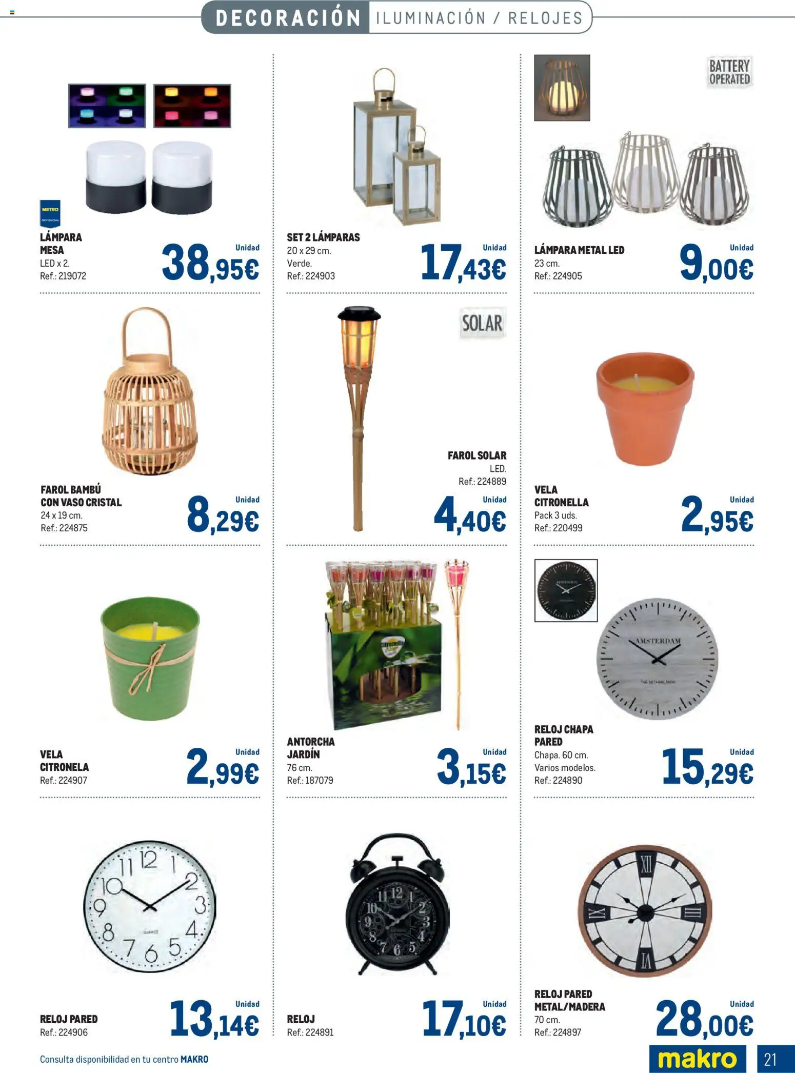 Makro - Especial Terrazas Canarias │ válido desde el 09.03.2026 | Página: 21 | Productos: Galette de chaise, Mesa, Απορρυπαντικό ρούχων σε σκόνη, Lámpara