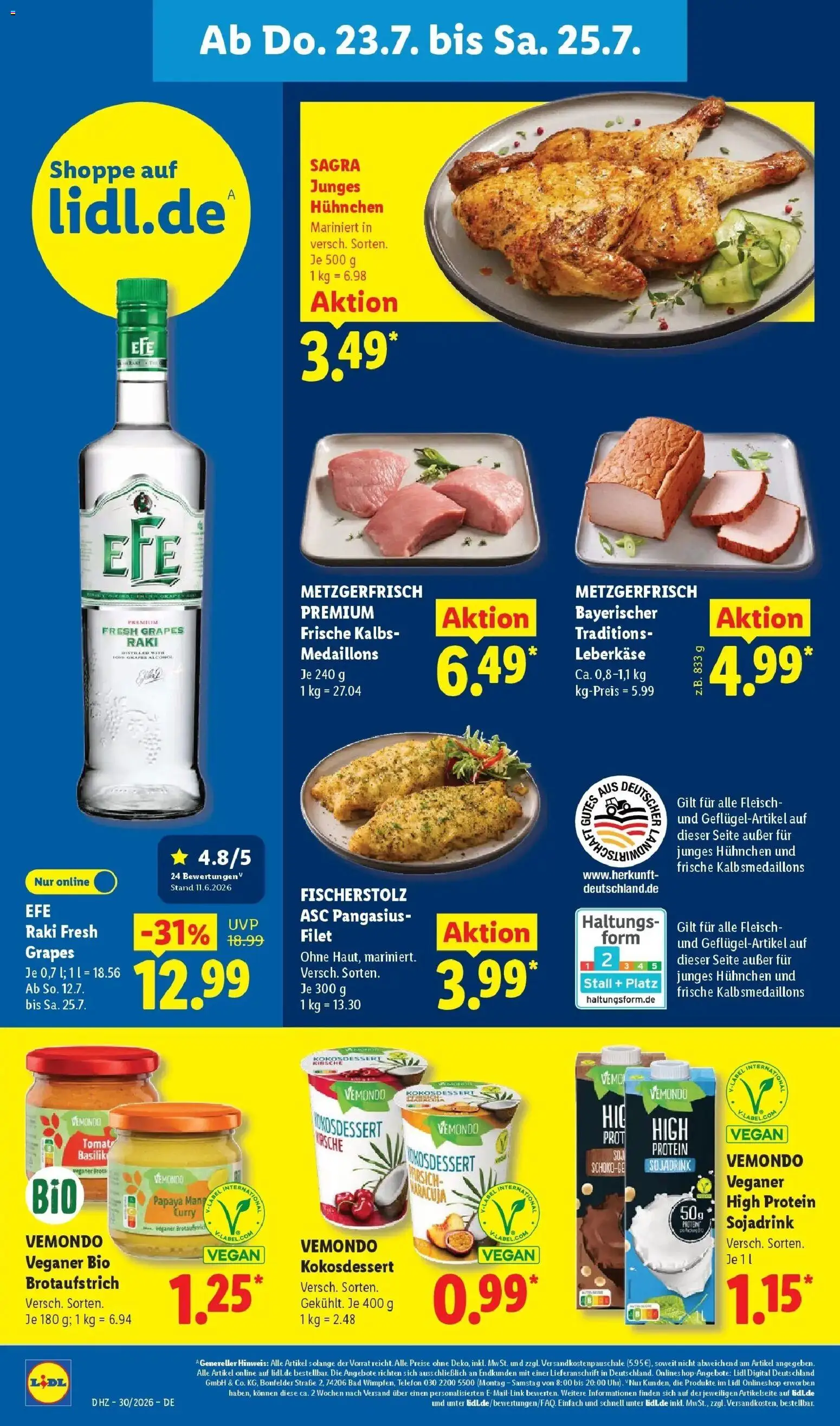 Lidl Prospekt Braunschweig – gültig ab 20.07.2026 | Seite: 52 | Produkte: Bad, Fleisch, Telefon, Leberkase