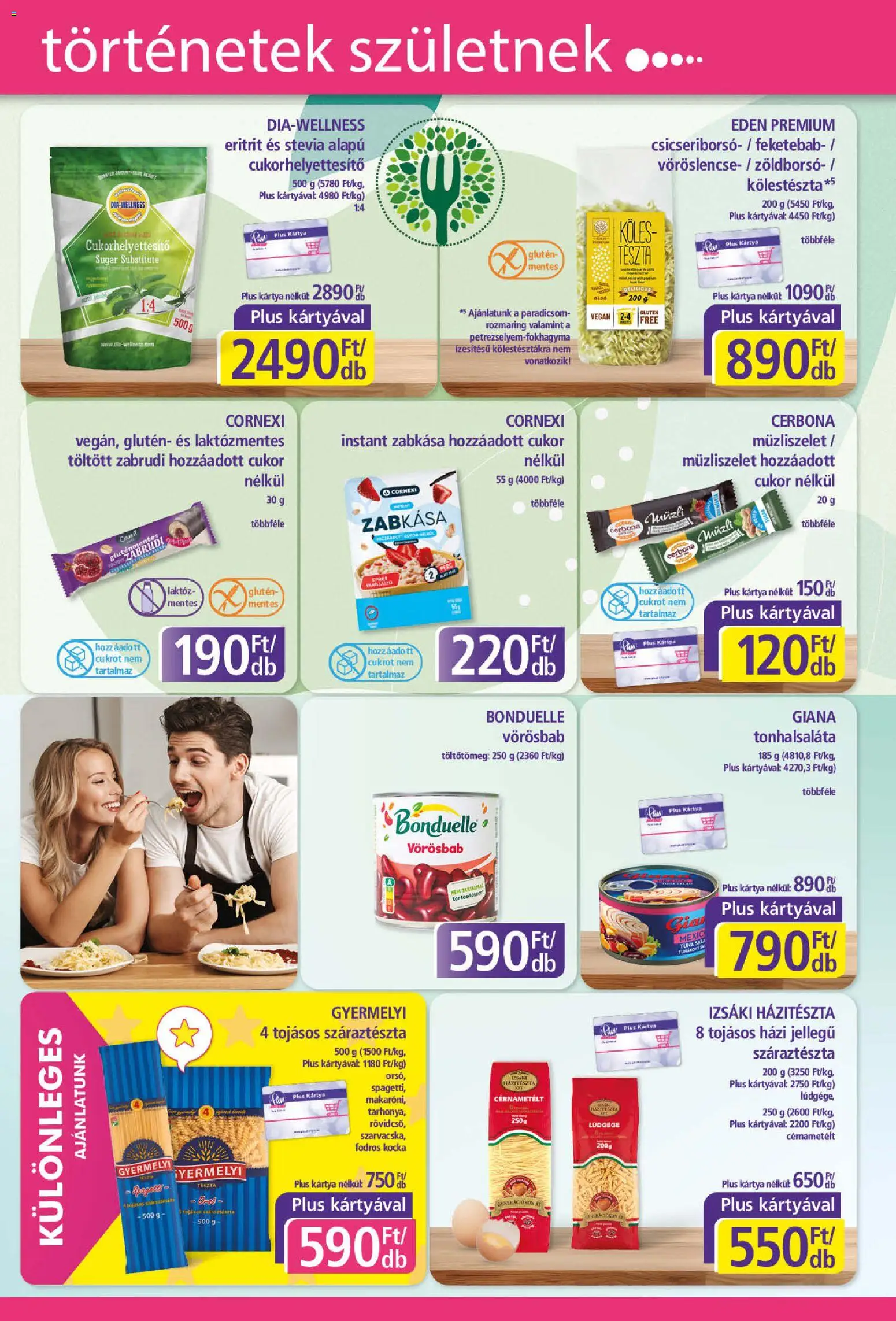 Plus Market akciós ujság - amely érvényes a következő dátumtól: 04.06.2026 | Oldal: 7 | Termékek: Tonhalsaláta, Tészta, Gluténmentes, Cérnametélt