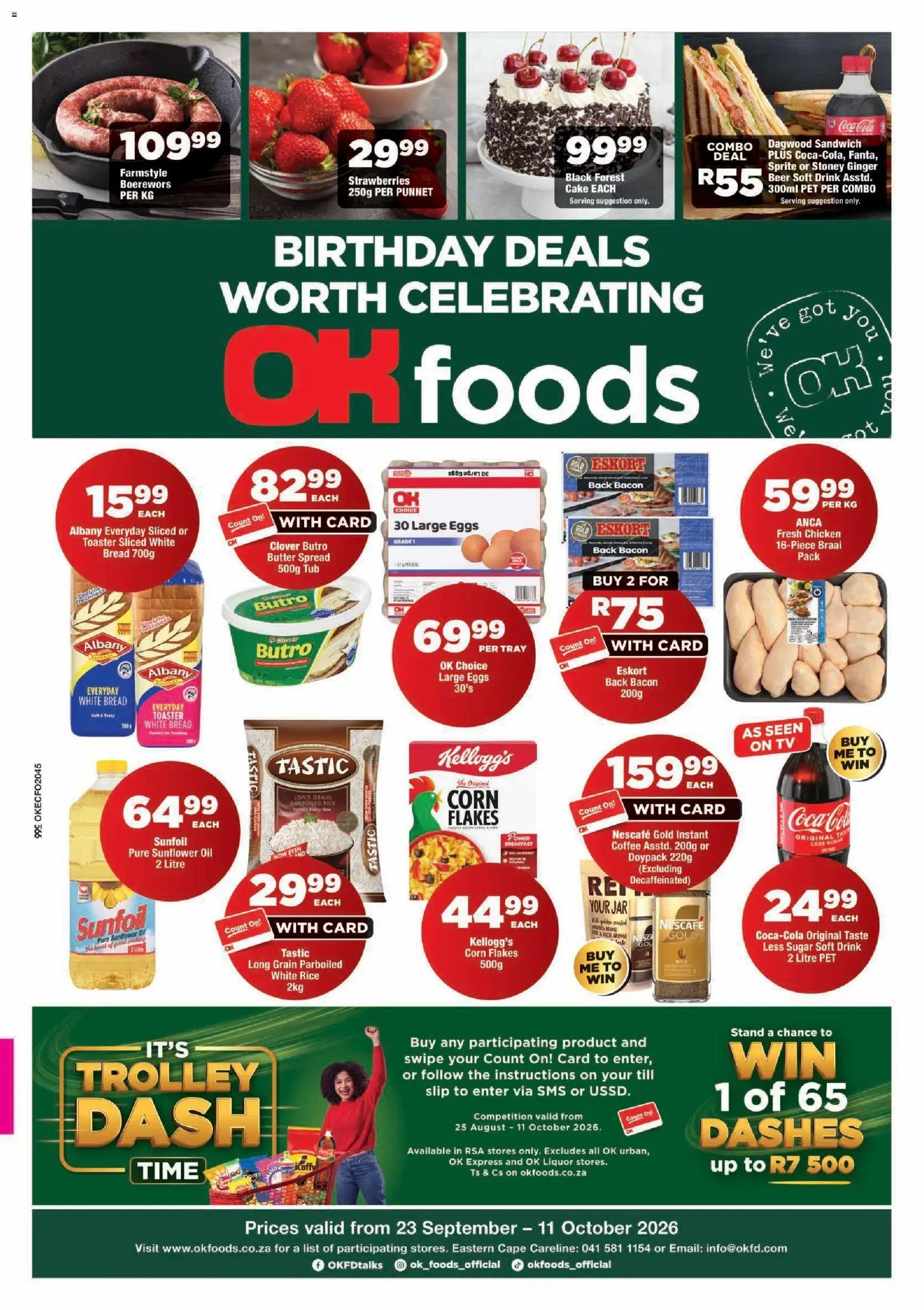 New OK Foods catalogue – valid from 23/09/2026 | Page: 1 | Products: Spread, Butter, Coffee, Beer